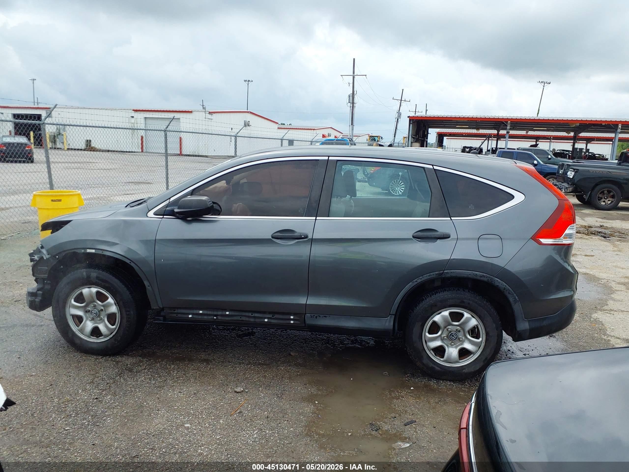 2014 Honda Cr-v Lx Gray vin: 5J6RM4H30EL056554