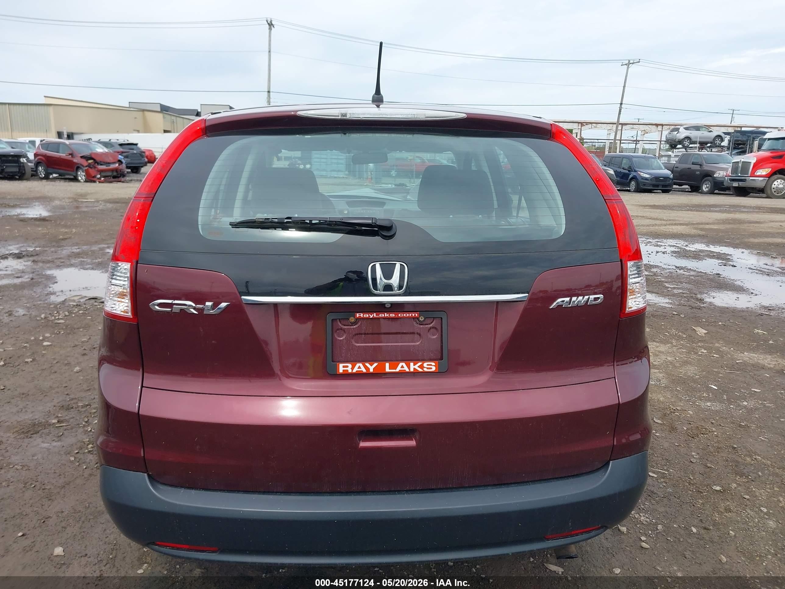 2014 Honda Cr-v Lx Red vin: 5J6RM4H30EL059566