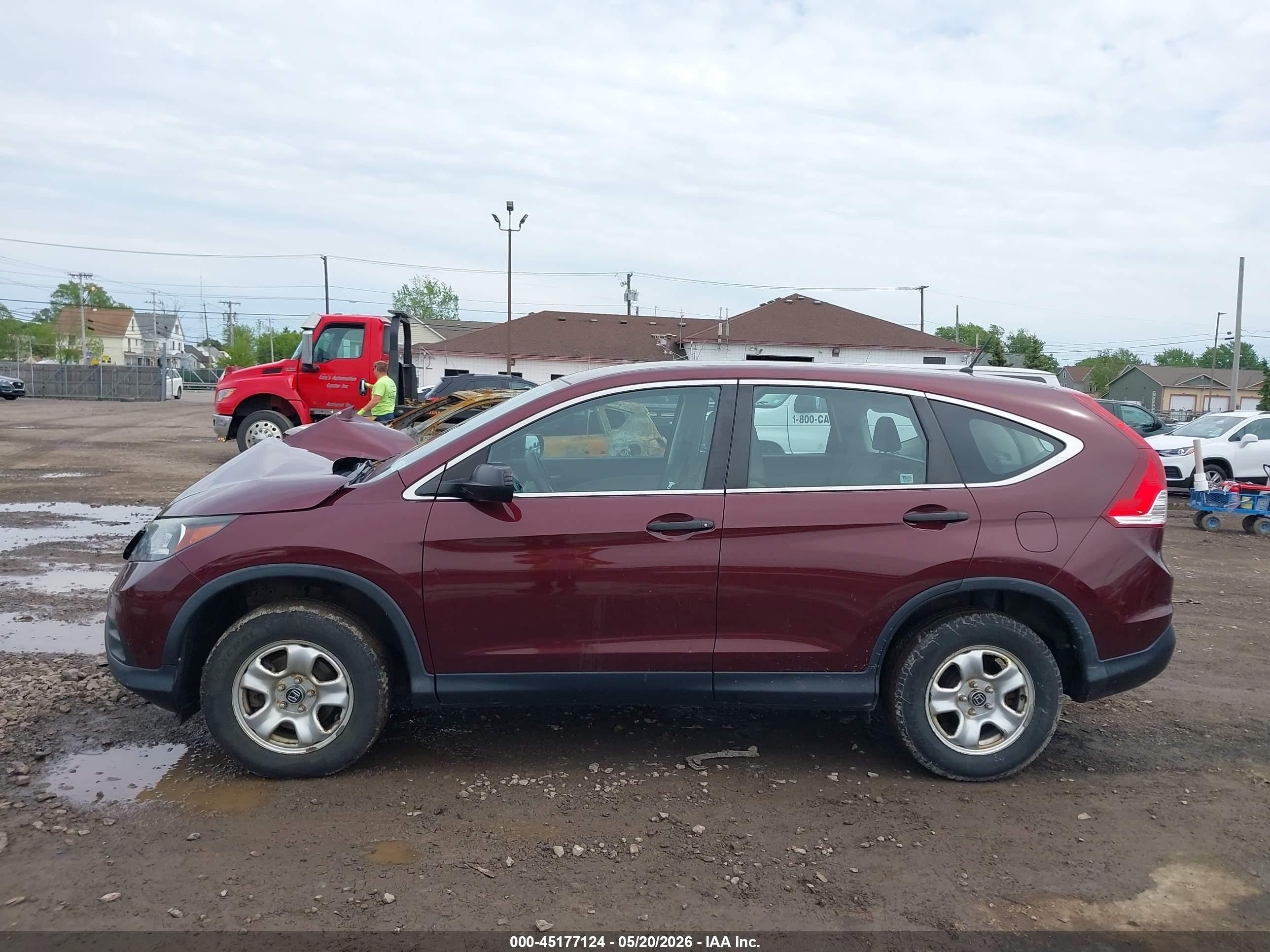 2014 Honda Cr-v Lx Red vin: 5J6RM4H30EL059566