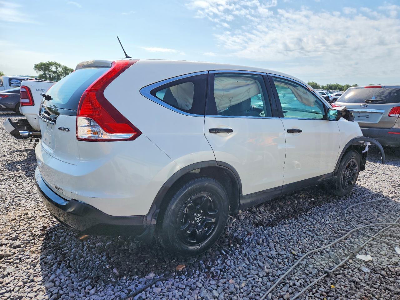 2014 Honda Cr-v Lx White vin: 5J6RM4H30EL062256