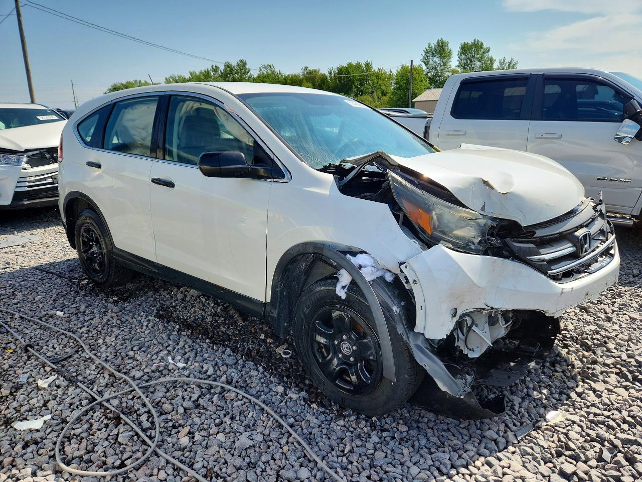 2014 Honda Cr-v Lx White vin: 5J6RM4H30EL062256