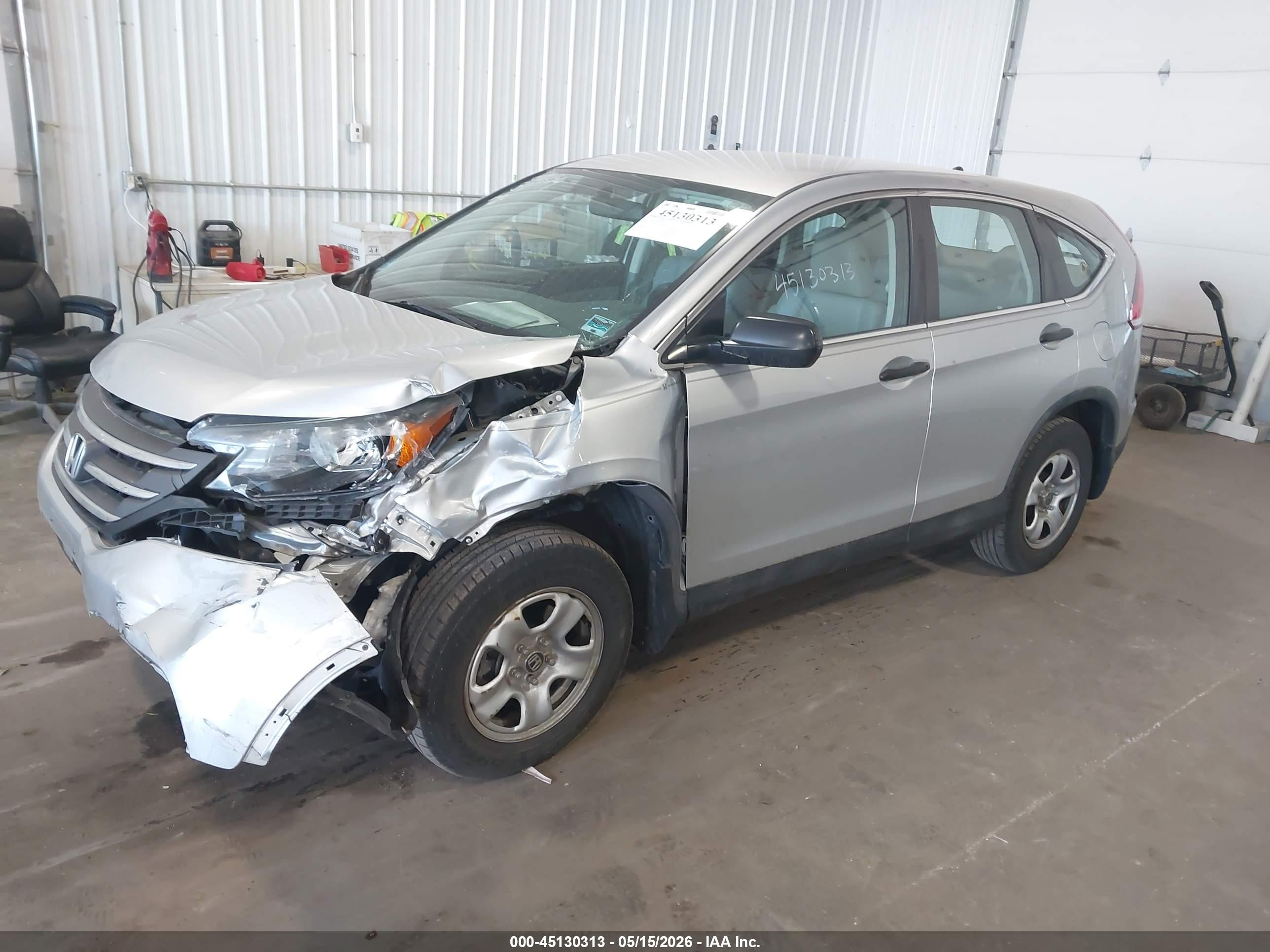 2014 Honda Cr-v Lx Silver vin: 5J6RM4H30EL070809