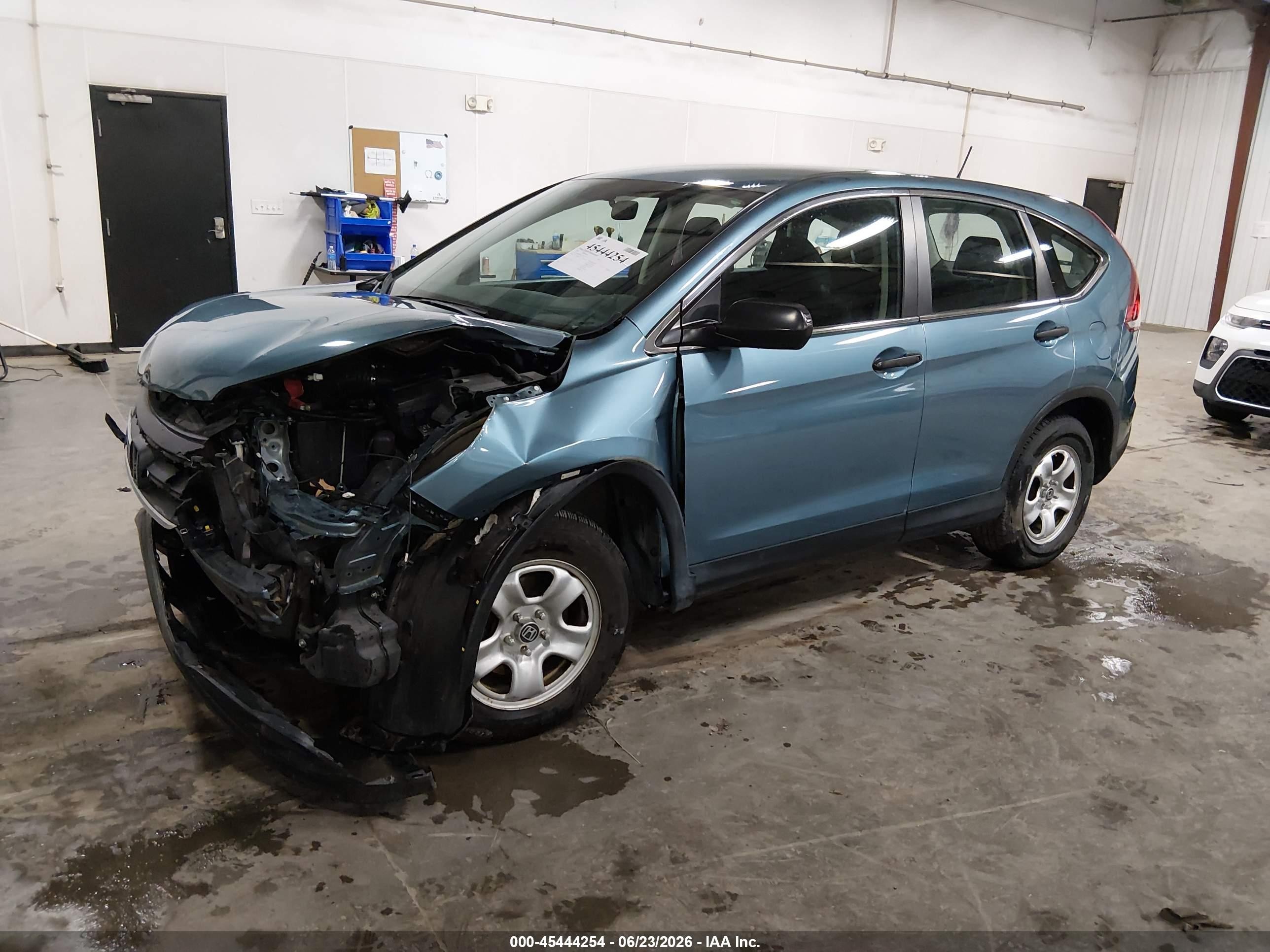 2014 Honda Cr-v Lx Blue vin: 5J6RM4H30EL096214
