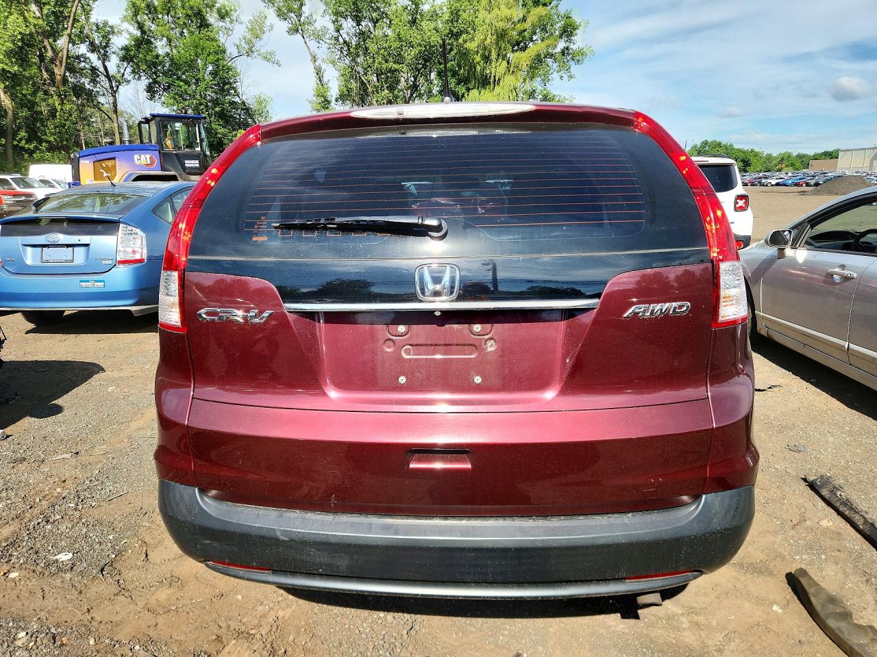 2014 Honda Cr-v Lx Burgundy vin: 5J6RM4H30EL098979