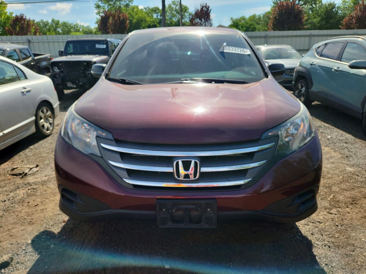 2014 Honda Cr-v Lx Burgundy vin: 5J6RM4H30EL098979