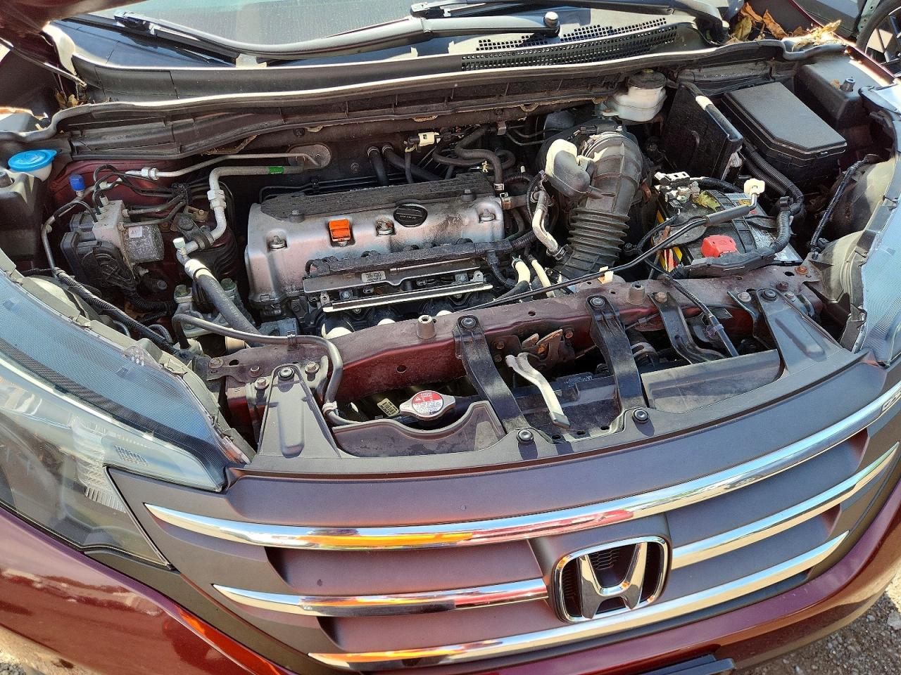2014 Honda Cr-v Lx Burgundy vin: 5J6RM4H30EL098979