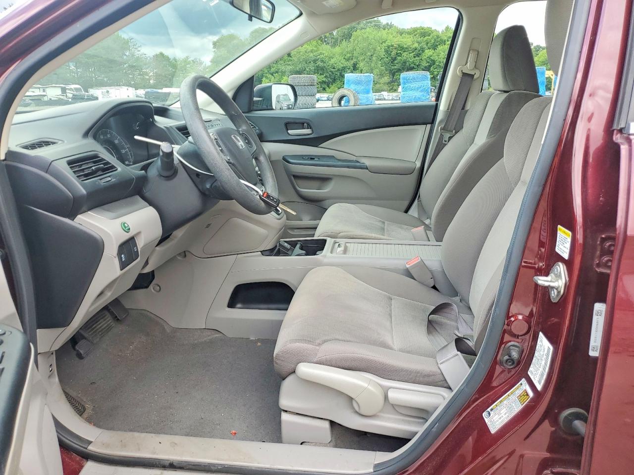 2014 Honda Cr-v Lx Burgundy vin: 5J6RM4H30EL118356