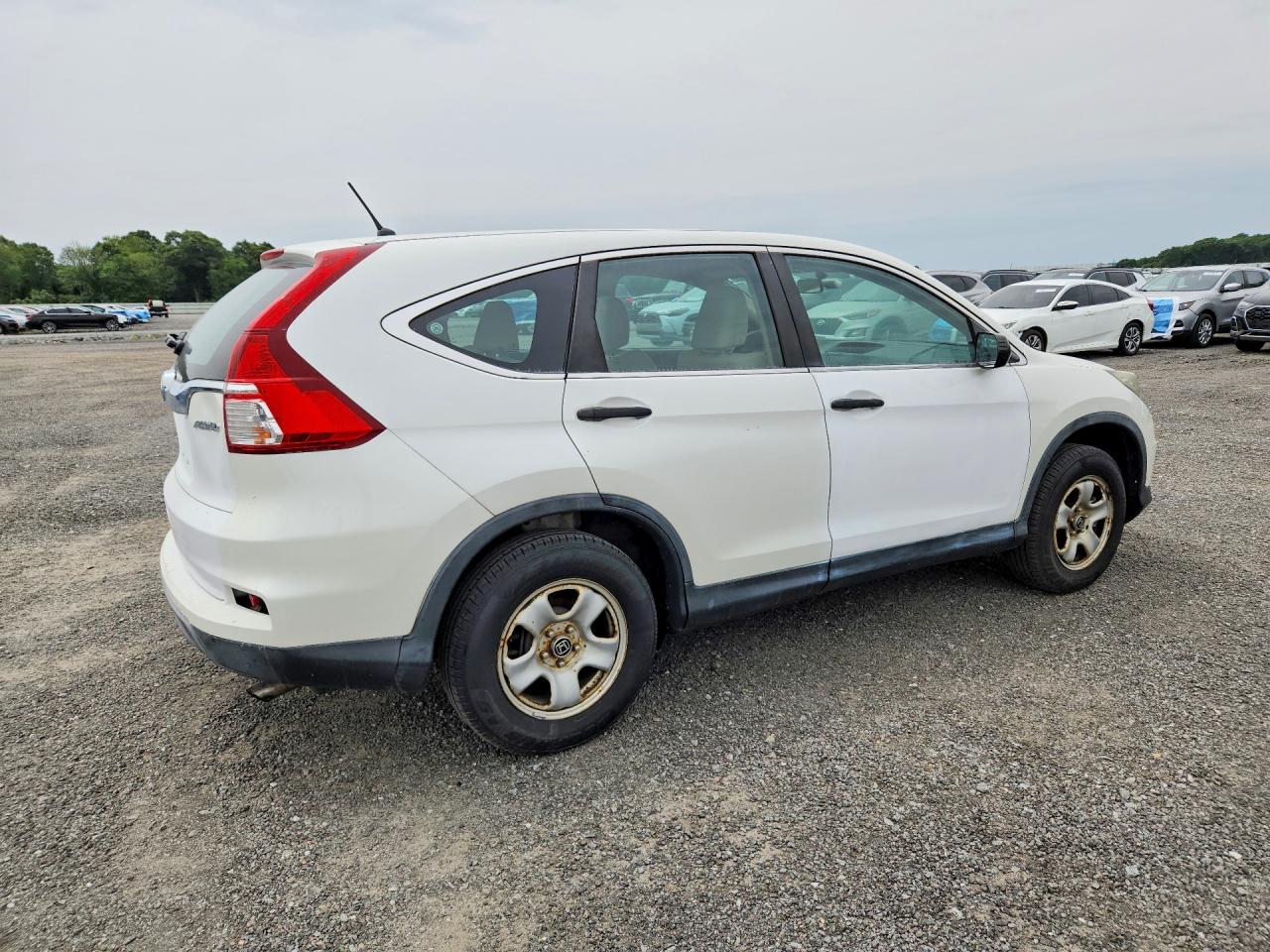 2015 Honda Cr-v Lx White vin: 5J6RM4H30FL023149