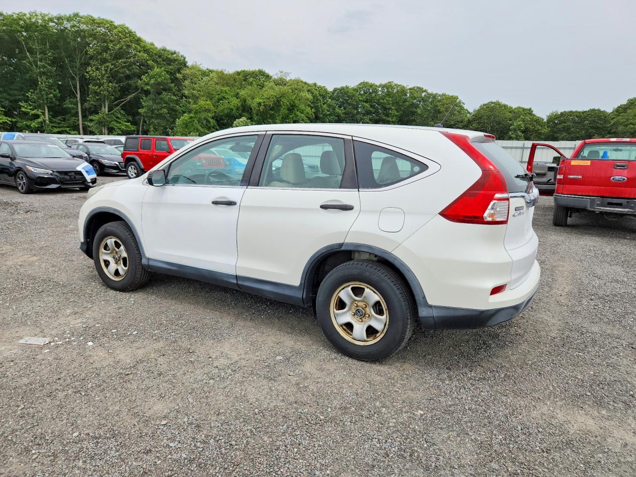 2015 Honda Cr-v Lx White vin: 5J6RM4H30FL023149