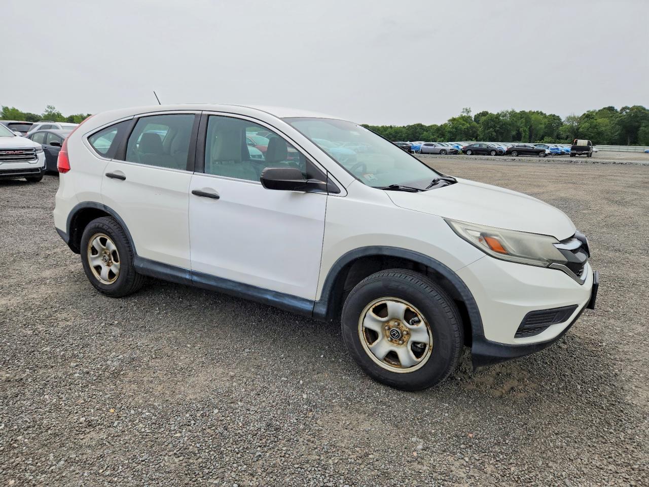 2015 Honda Cr-v Lx White vin: 5J6RM4H30FL023149