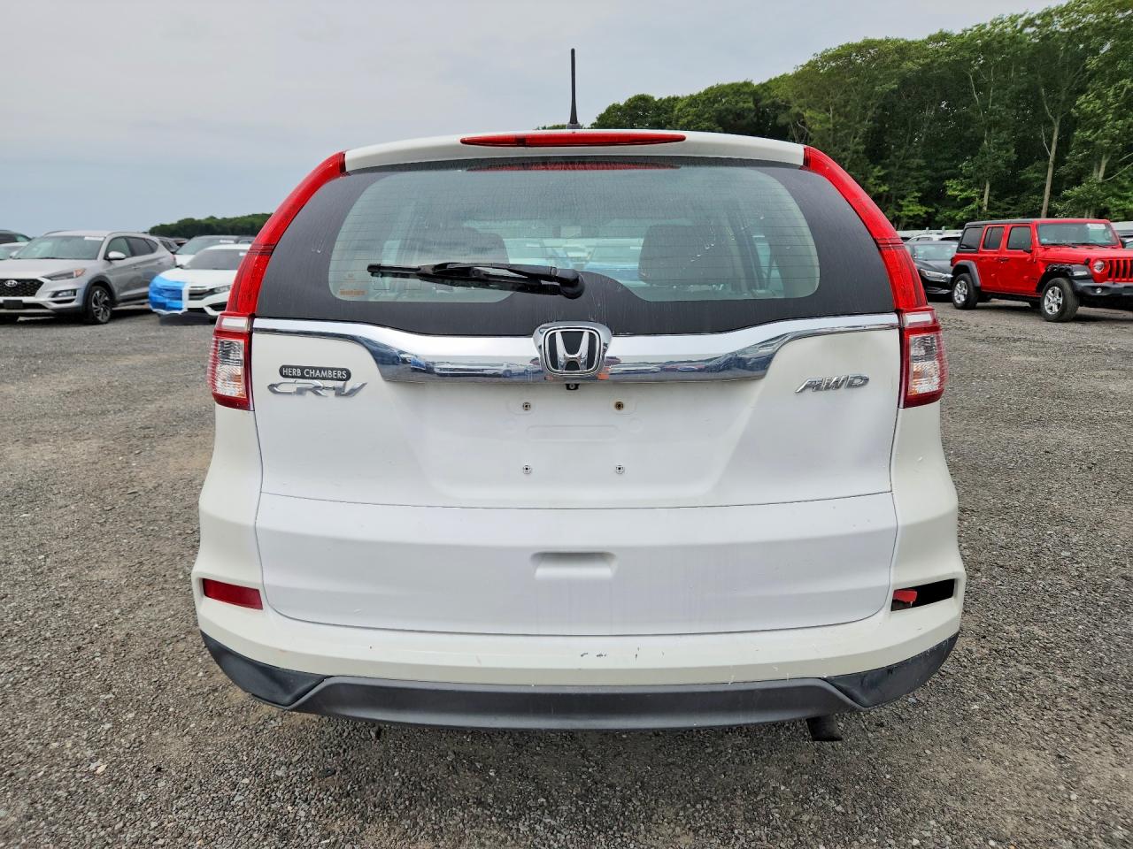 2015 Honda Cr-v Lx White vin: 5J6RM4H30FL023149