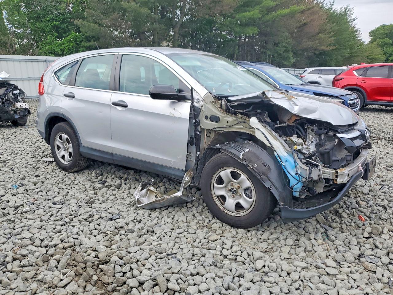 2015 Honda Cr-v Lx Silver vin: 5J6RM4H30FL031834