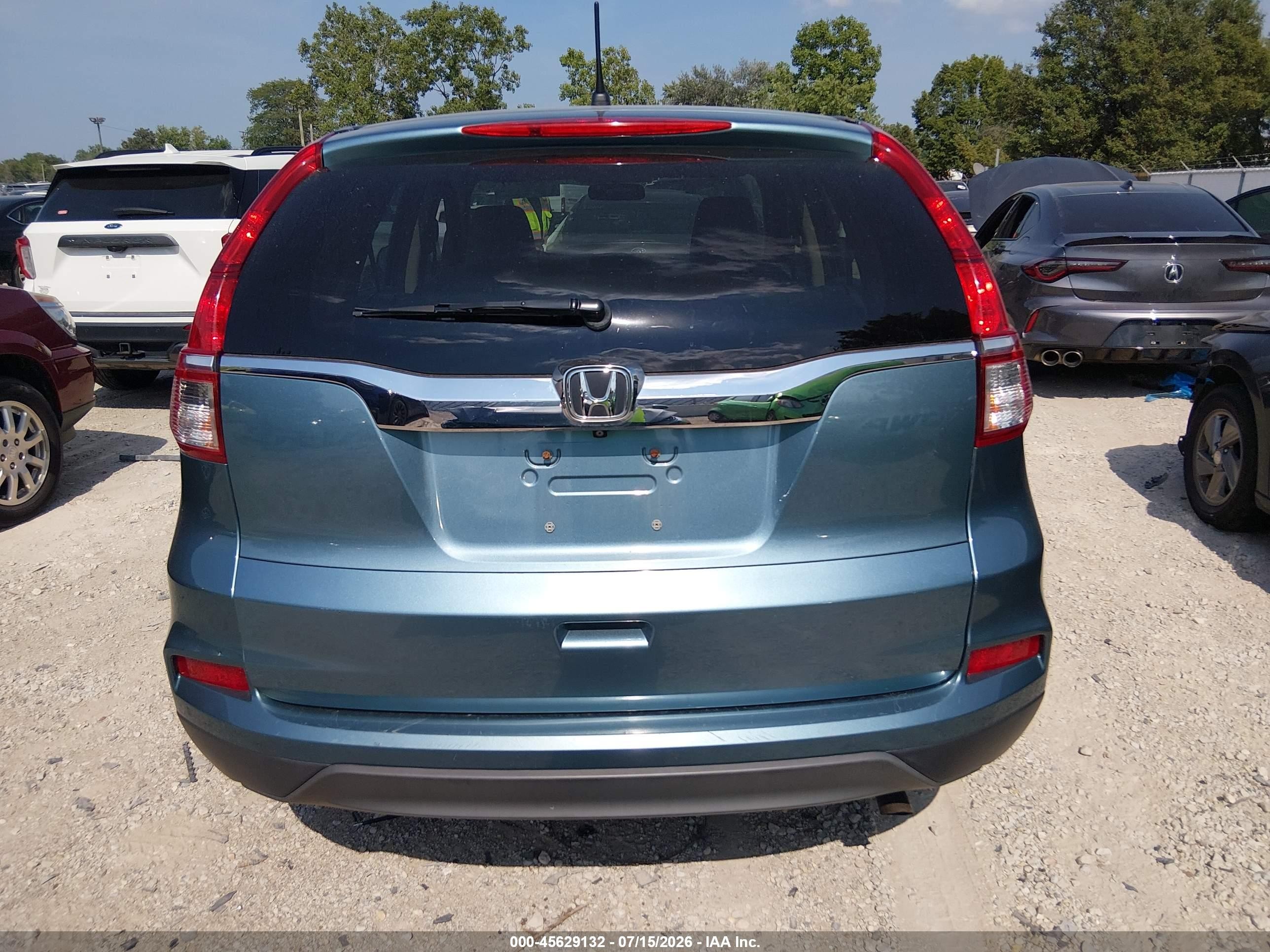 2015 Honda Cr-v Lx Синий vin: 5J6RM4H30FL050769