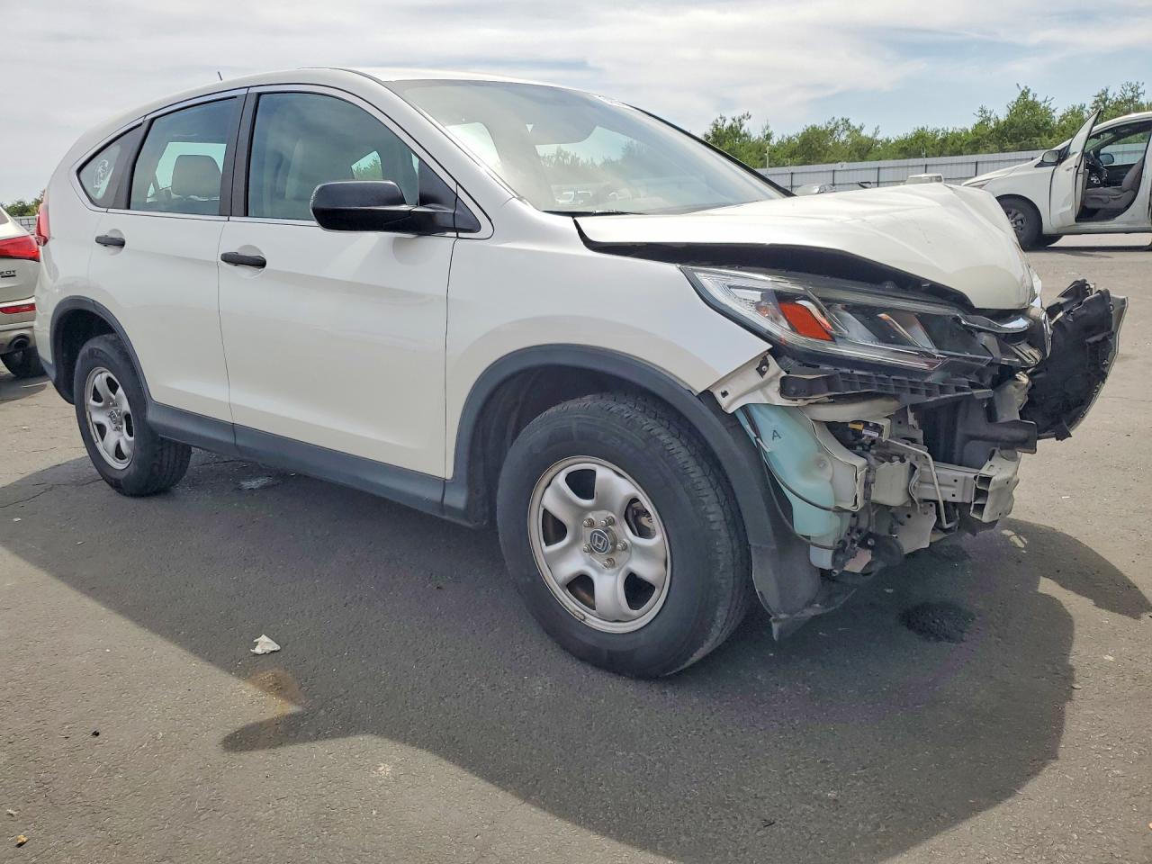 2015 Honda Cr-v Lx White vin: 5J6RM4H30FL068236