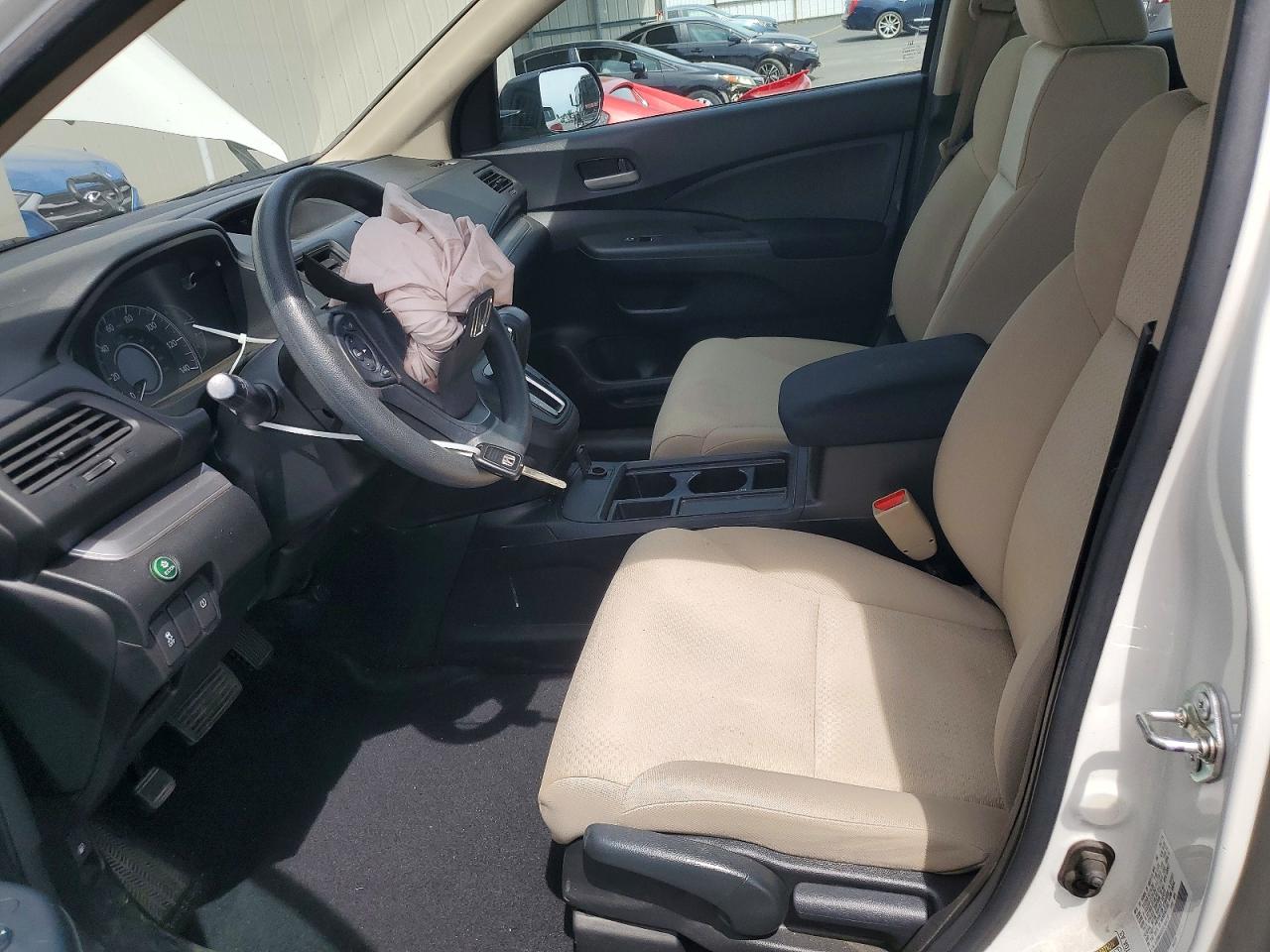 2015 Honda Cr-v Lx White vin: 5J6RM4H30FL068236