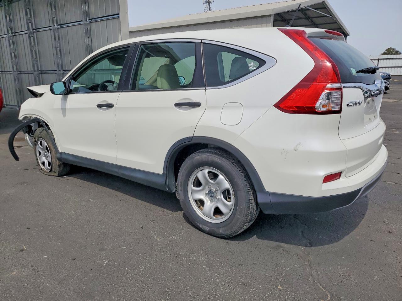 2015 Honda Cr-v Lx White vin: 5J6RM4H30FL068236