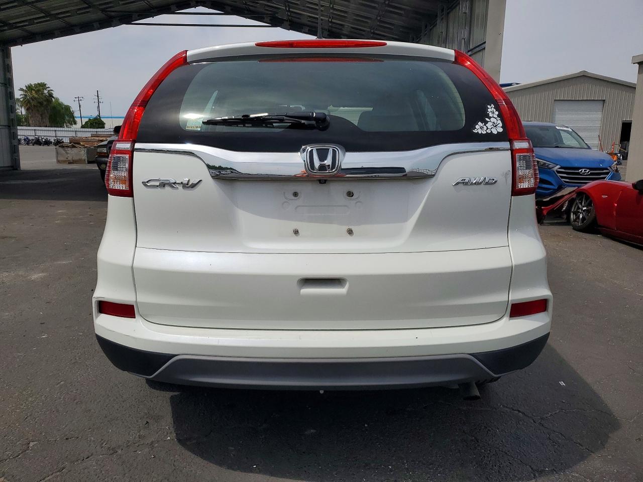 2015 Honda Cr-v Lx White vin: 5J6RM4H30FL068236