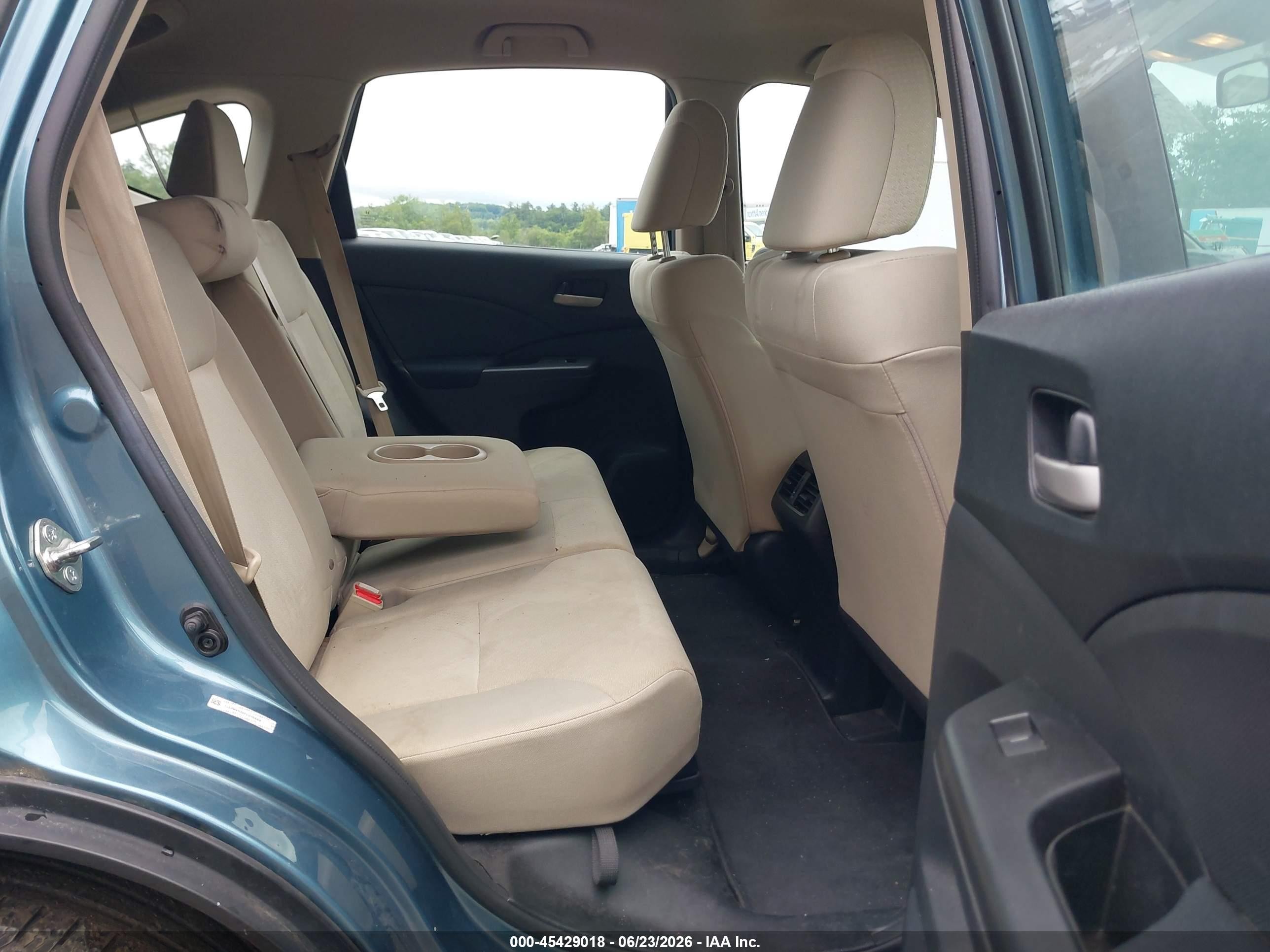 2015 Honda Cr-v Lx Blue vin: 5J6RM4H30FL076868