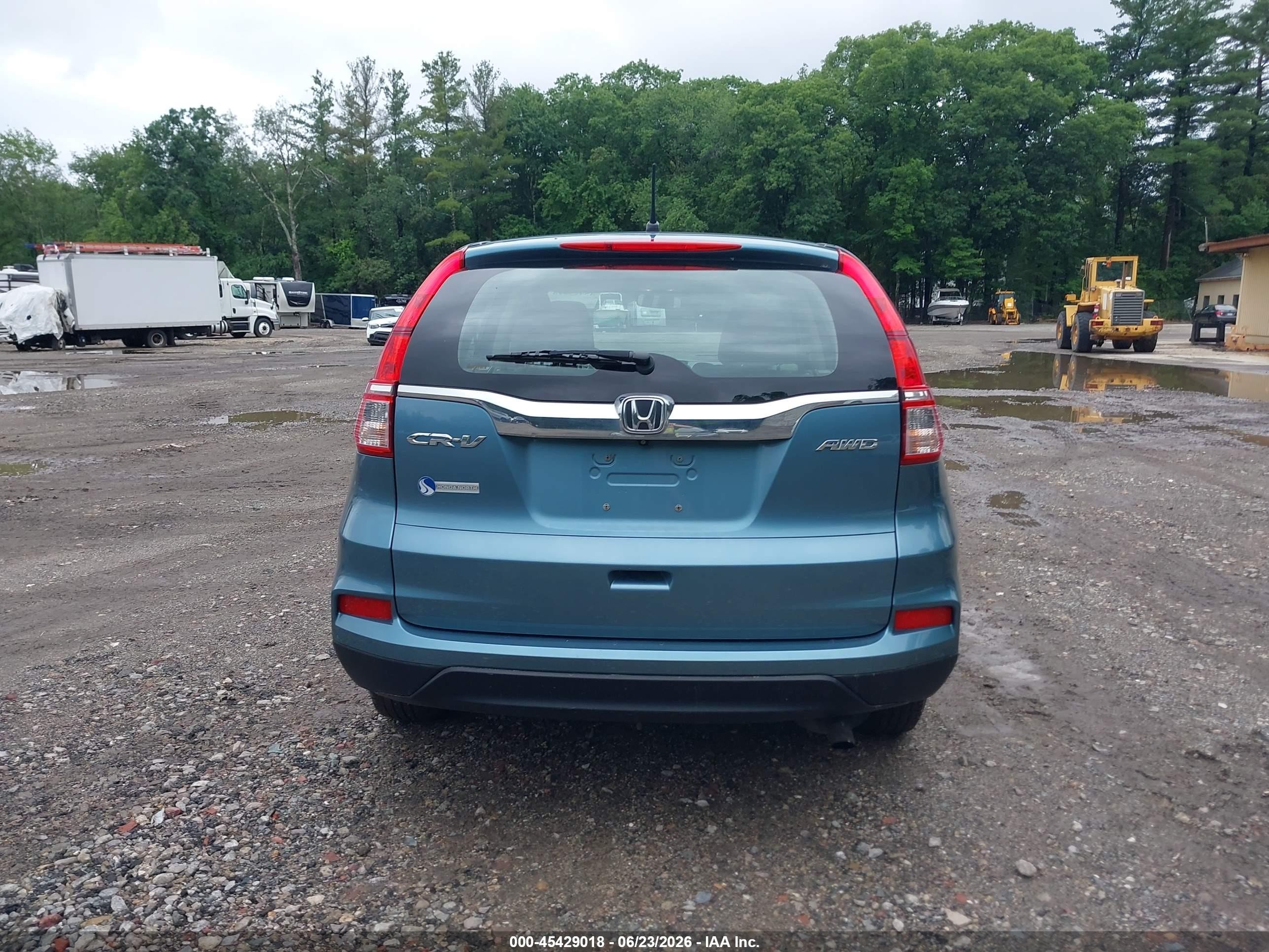 2015 Honda Cr-v Lx Blue vin: 5J6RM4H30FL076868