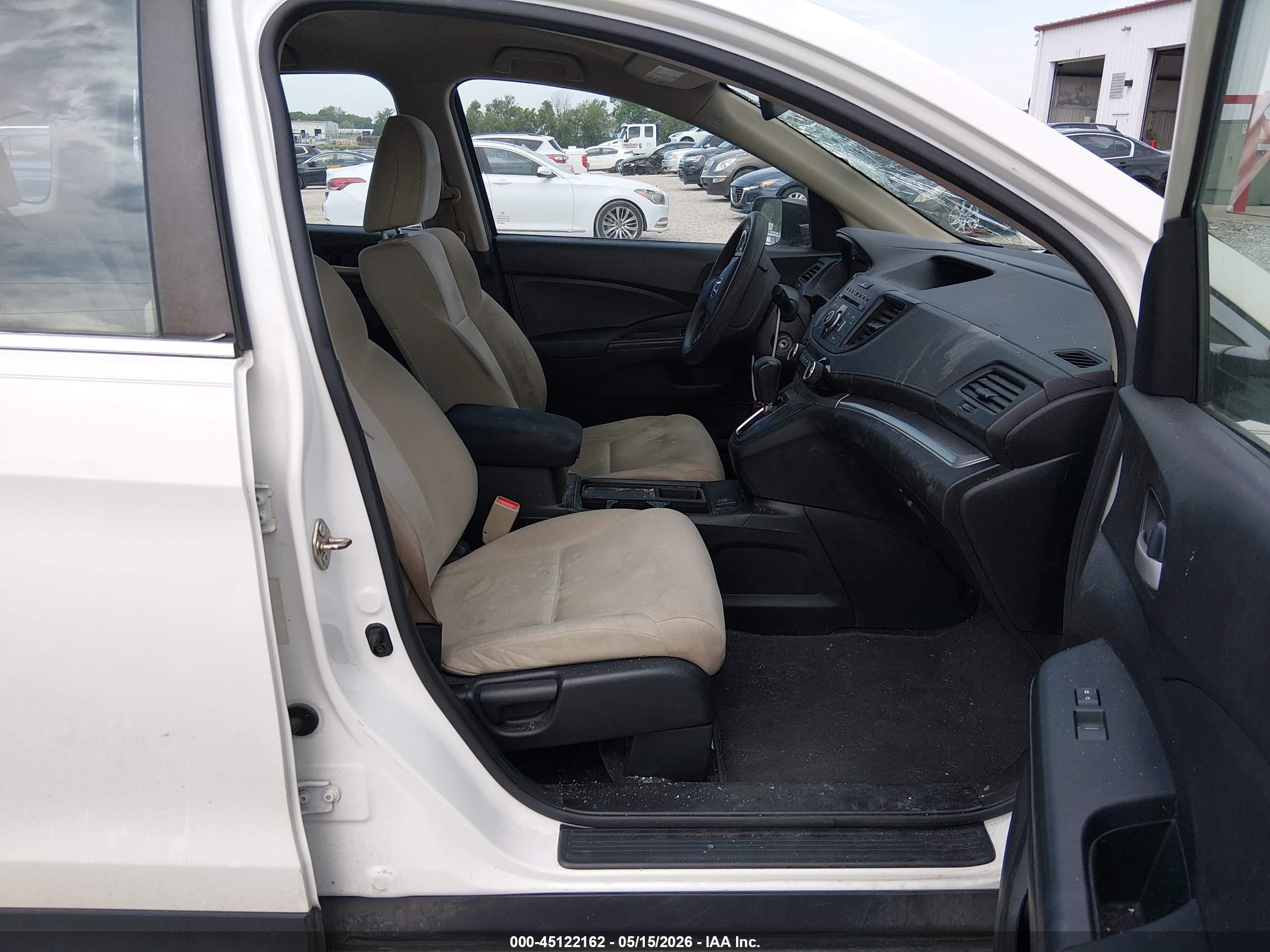 2015 Honda Cr-v Lx White vin: 5J6RM4H30FL097123