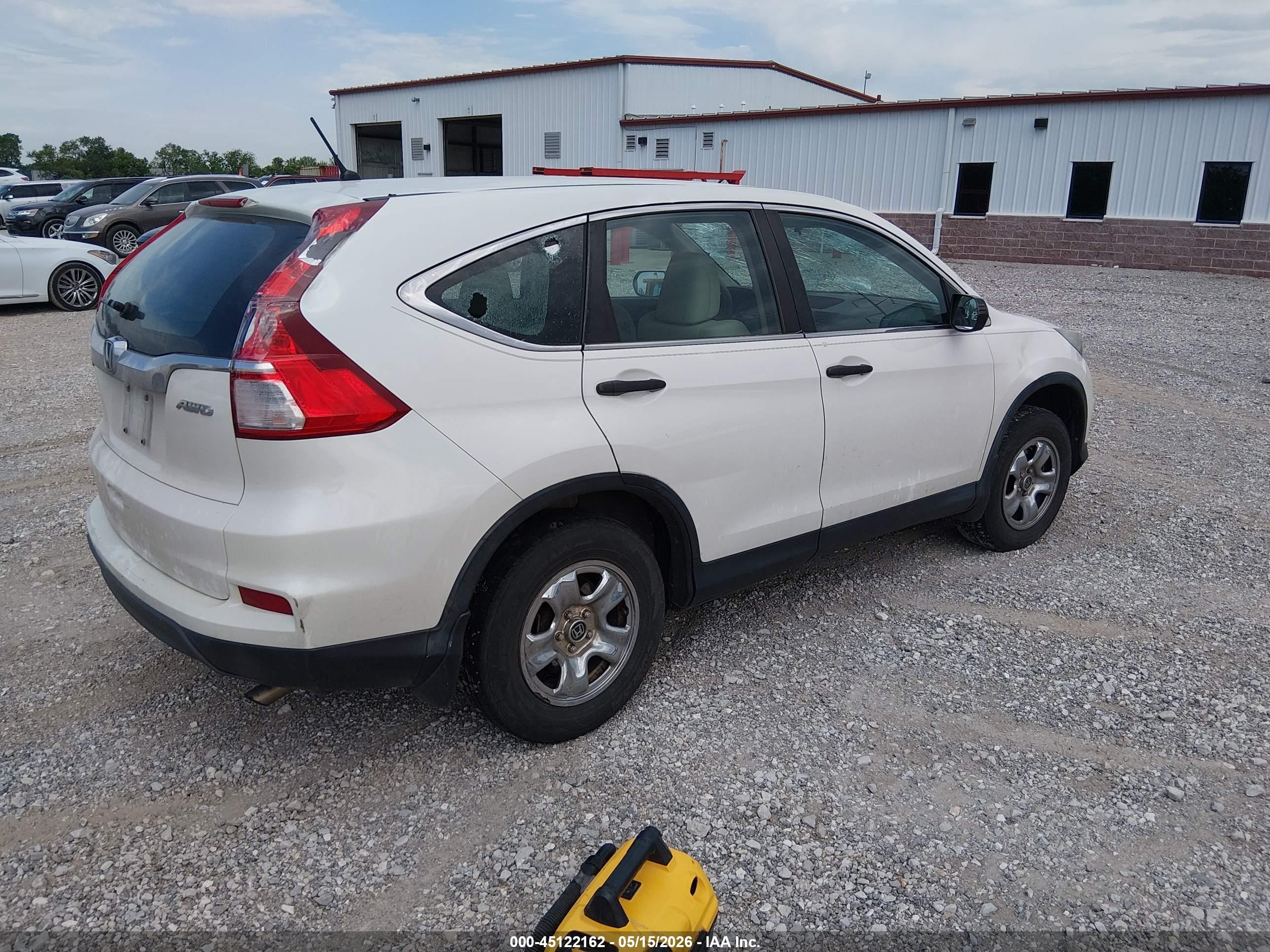 2015 Honda Cr-v Lx White vin: 5J6RM4H30FL097123