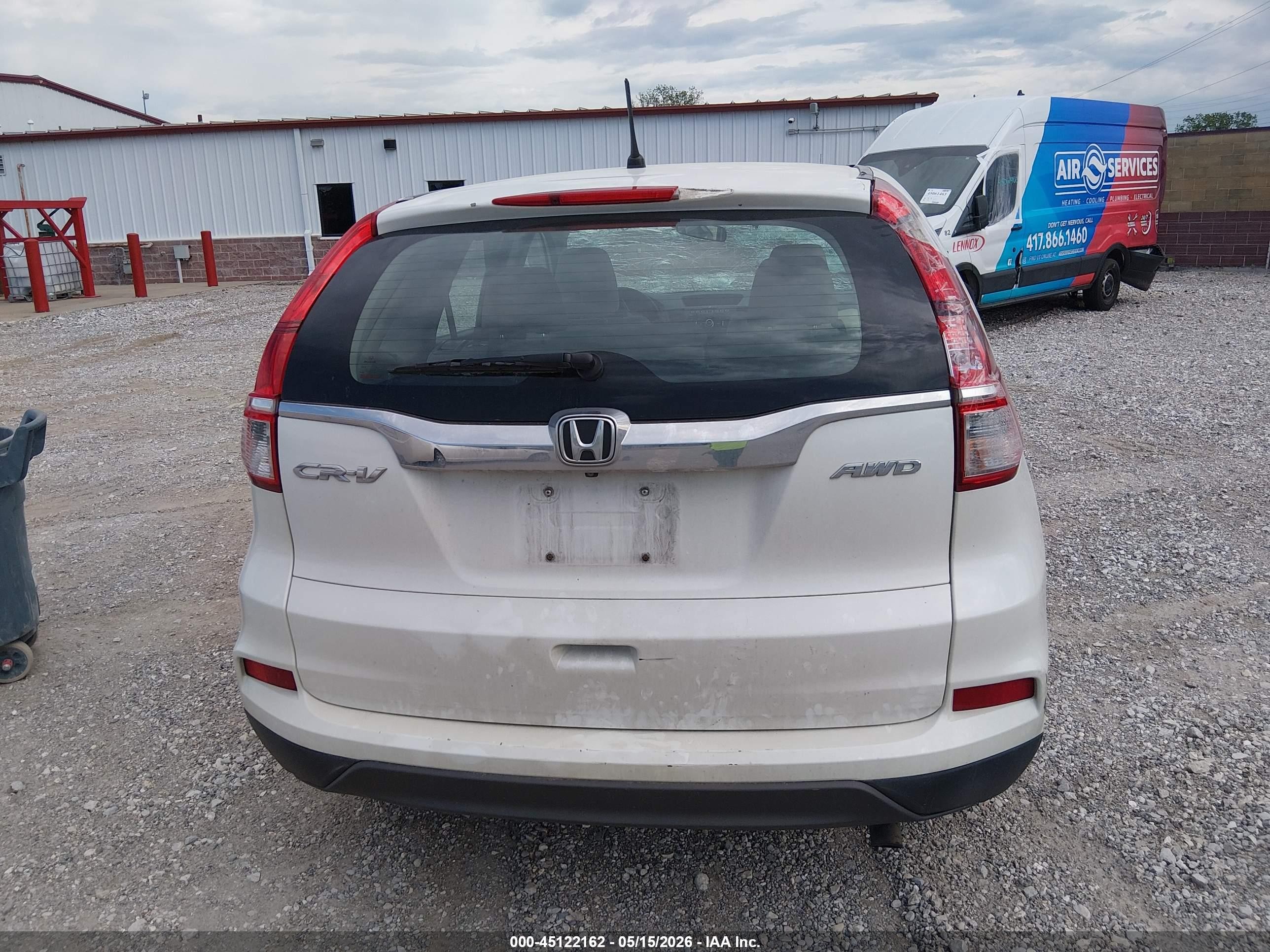 2015 Honda Cr-v Lx White vin: 5J6RM4H30FL097123