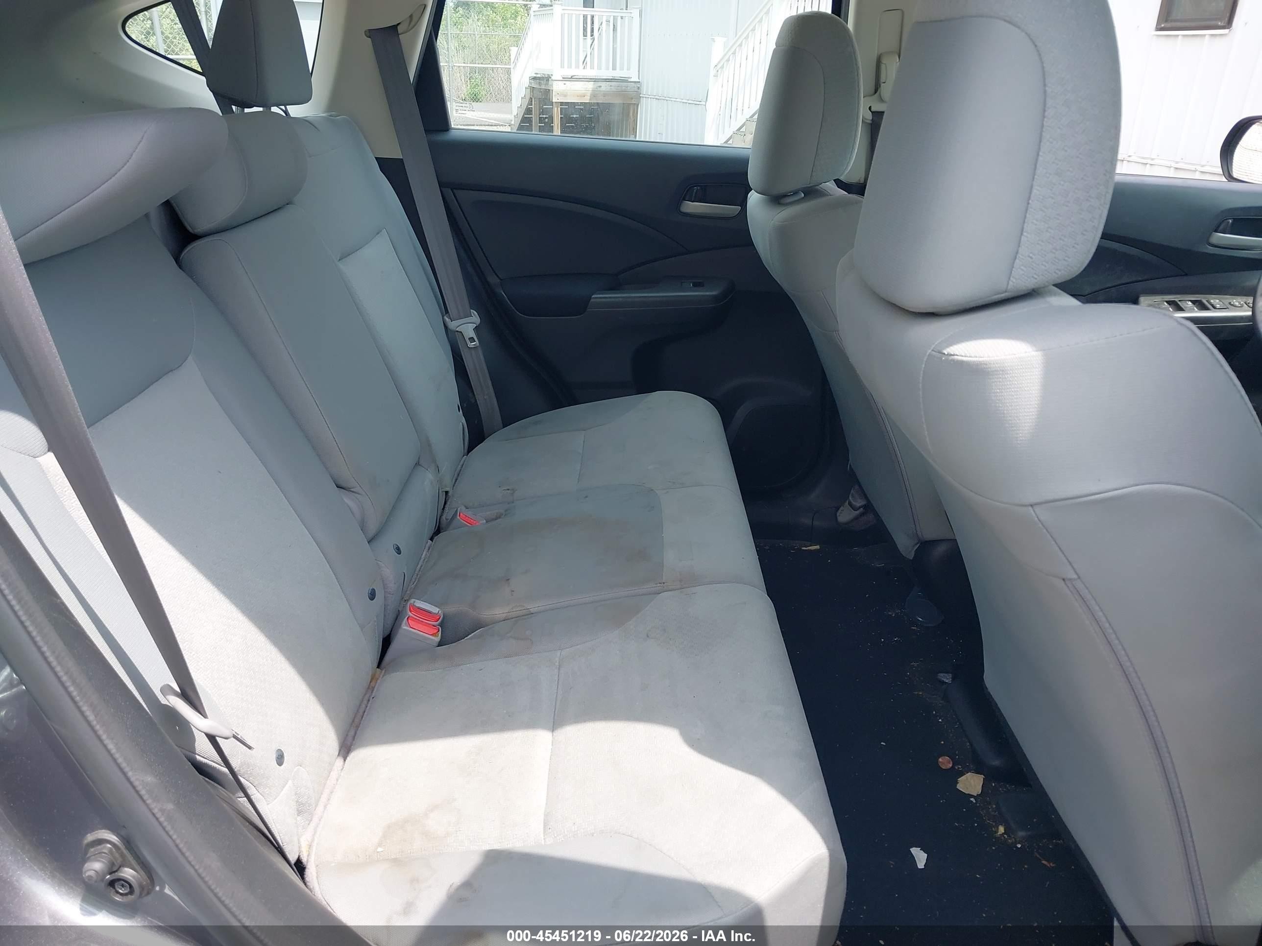 2015 Honda Cr-v Lx Gray vin: 5J6RM4H30FL102241