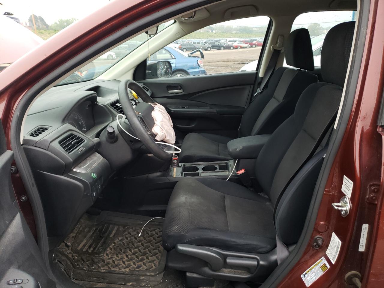2015 Honda Cr-v Lx Burgundy vin: 5J6RM4H30FL113255