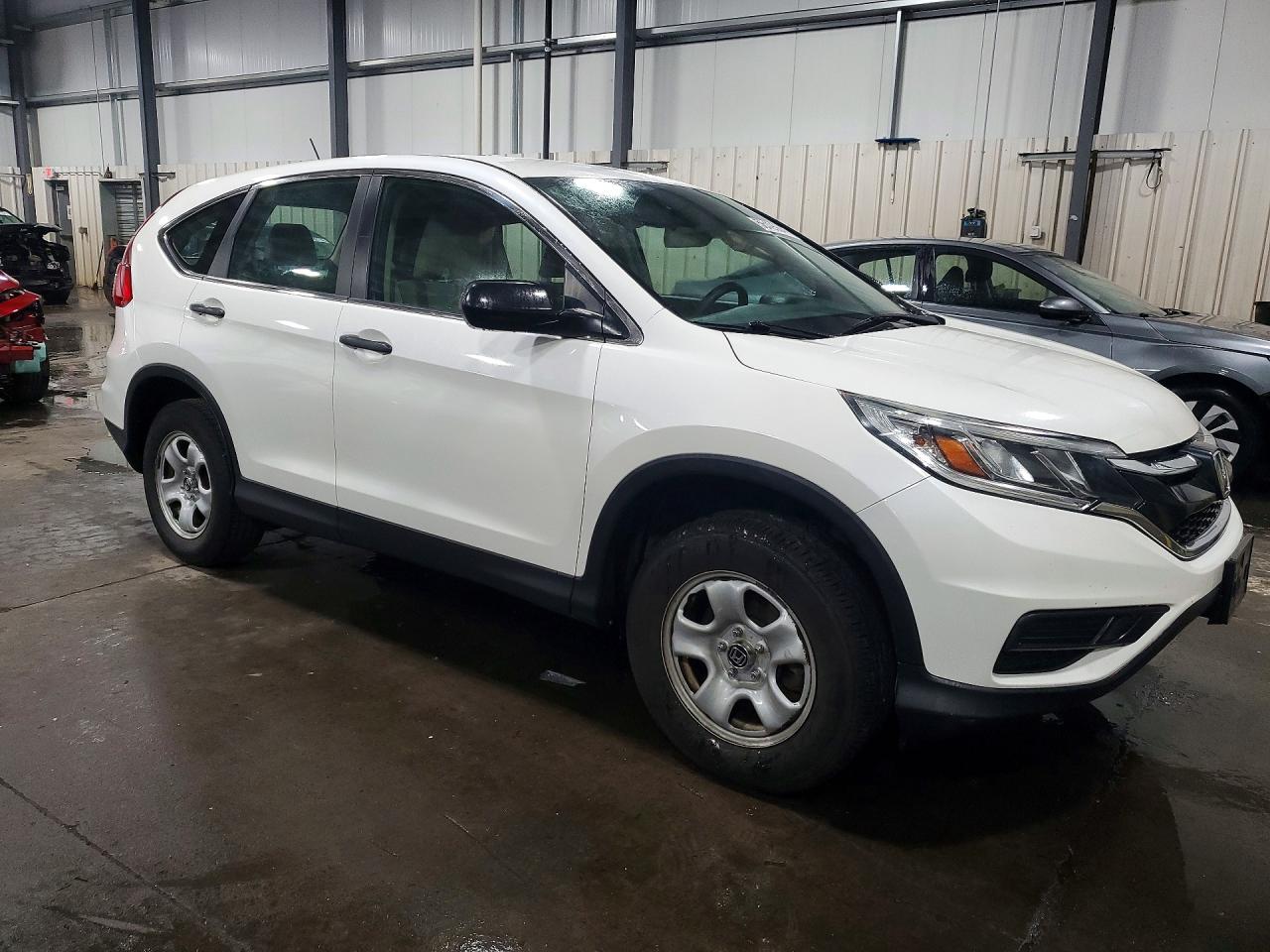 2015 Honda Cr-v Lx White vin: 5J6RM4H30FL117984