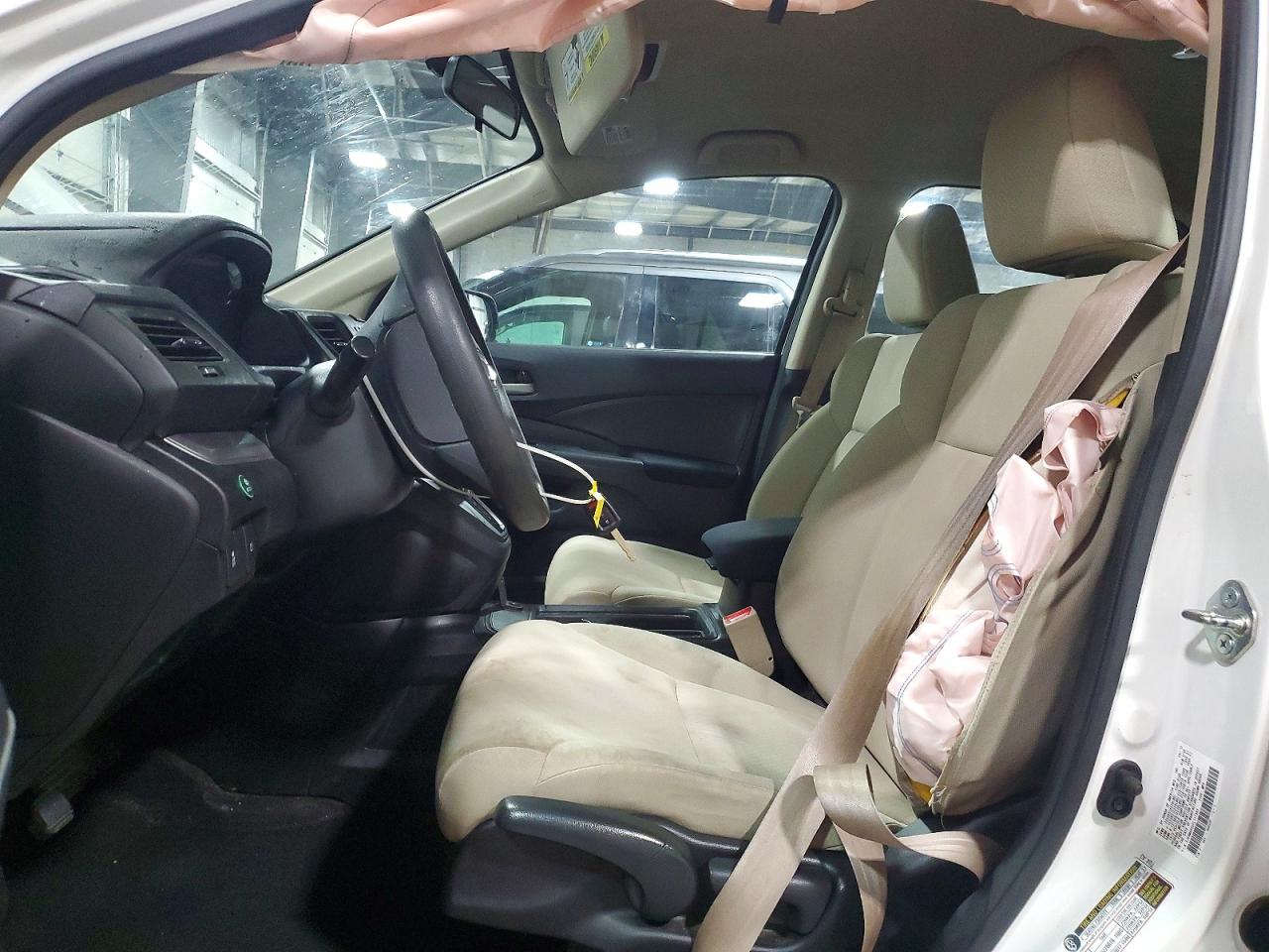 2015 Honda Cr-v Lx White vin: 5J6RM4H30FL117984