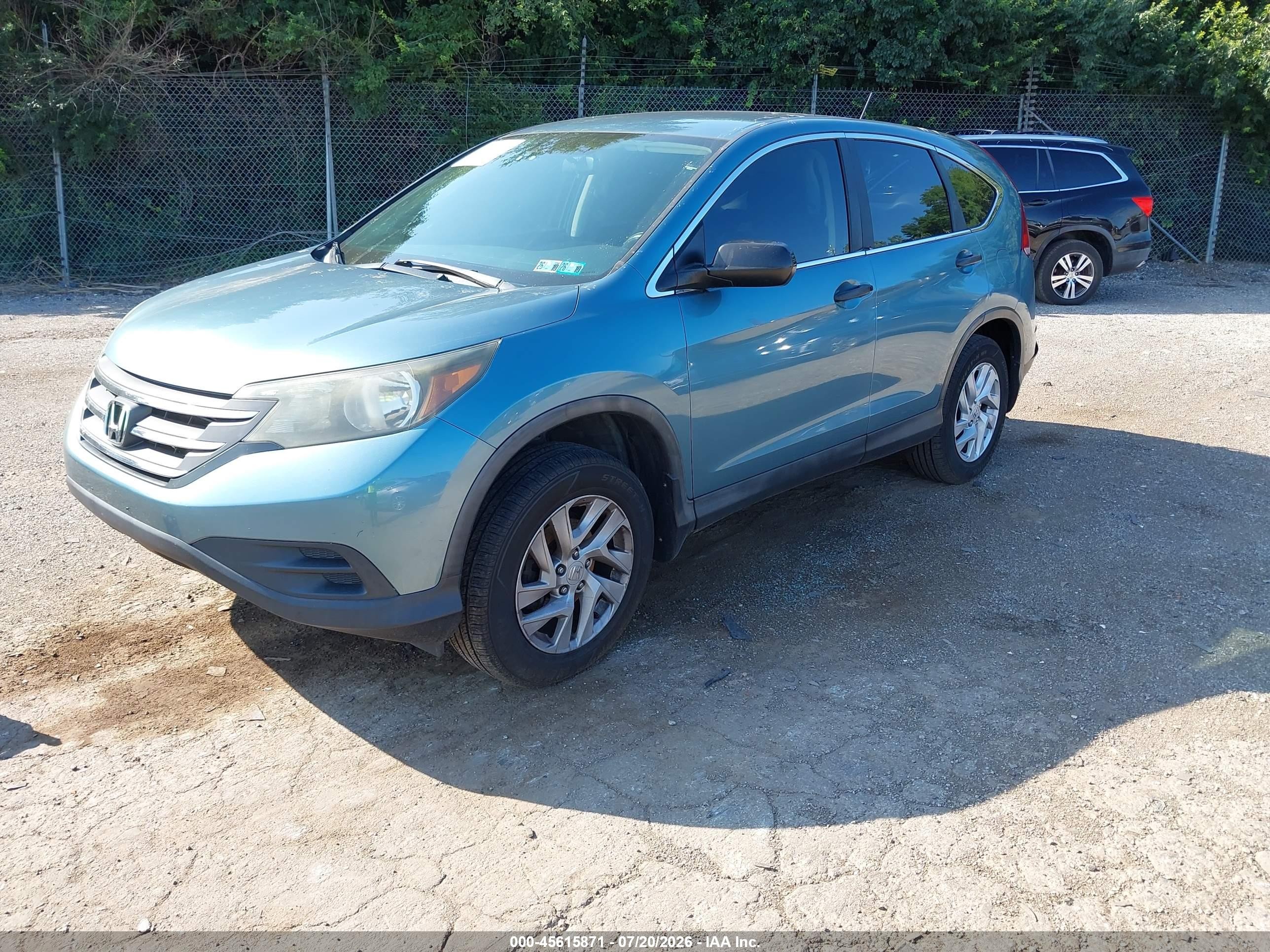 2013 Honda Cr-v Lx Light Blue vin: 5J6RM4H31DL013369
