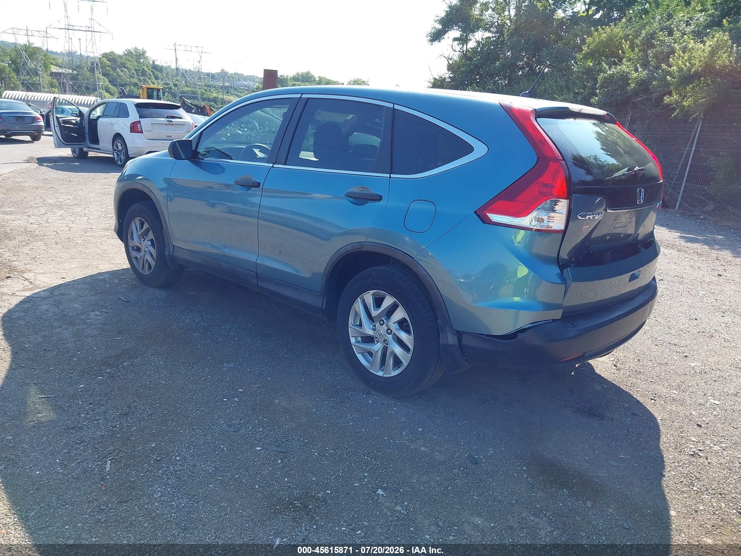 2013 Honda Cr-v Lx Light Blue vin: 5J6RM4H31DL013369