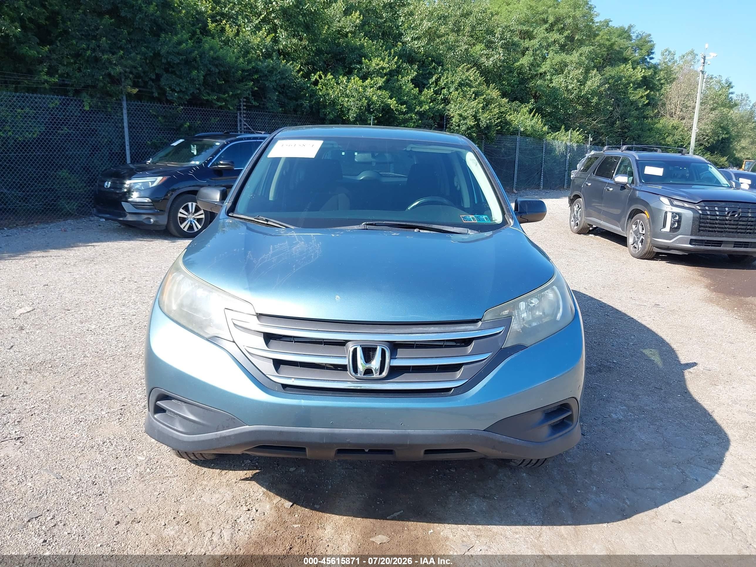 2013 Honda Cr-v Lx Light Blue vin: 5J6RM4H31DL013369
