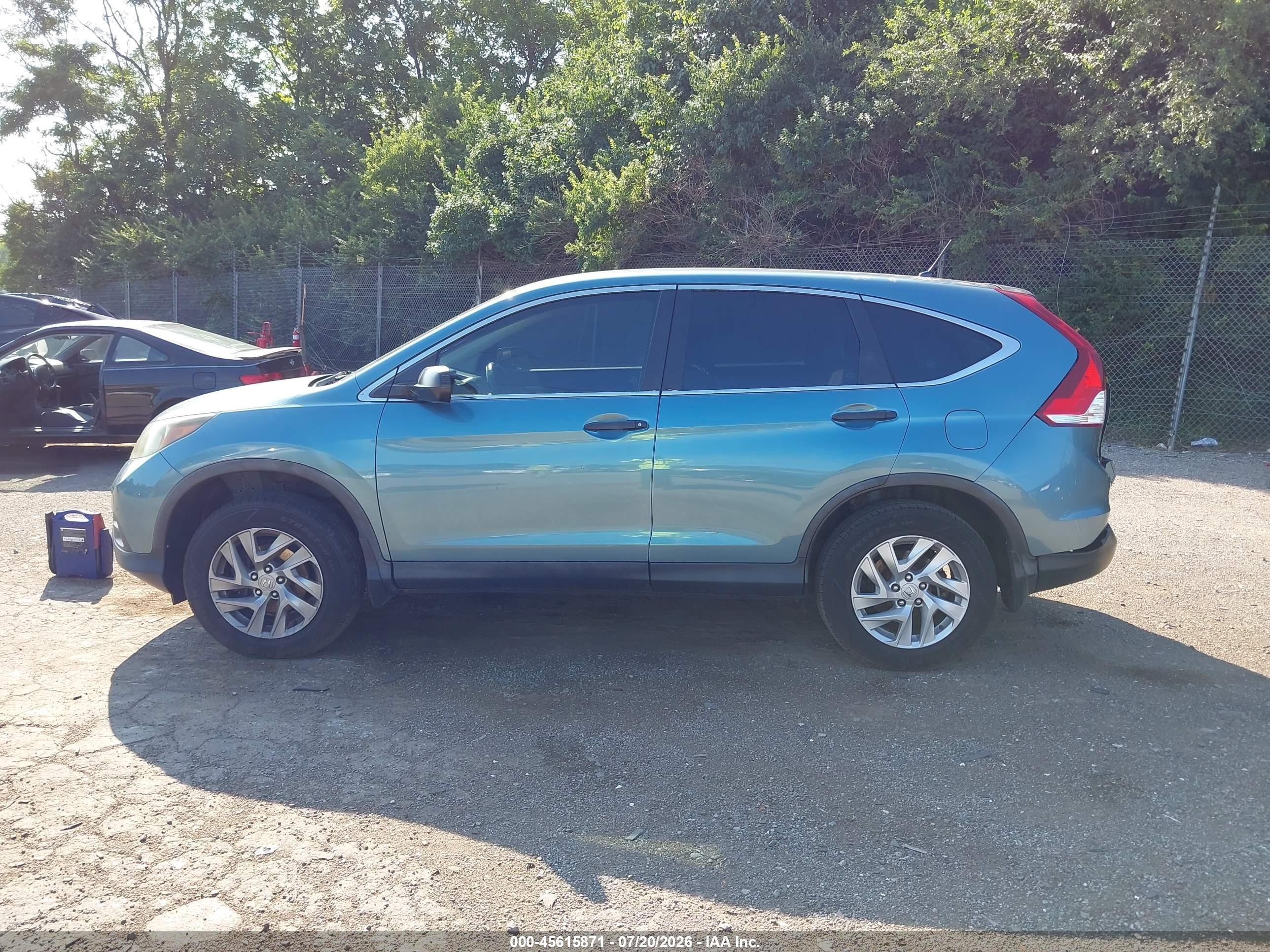 2013 Honda Cr-v Lx Light Blue vin: 5J6RM4H31DL013369
