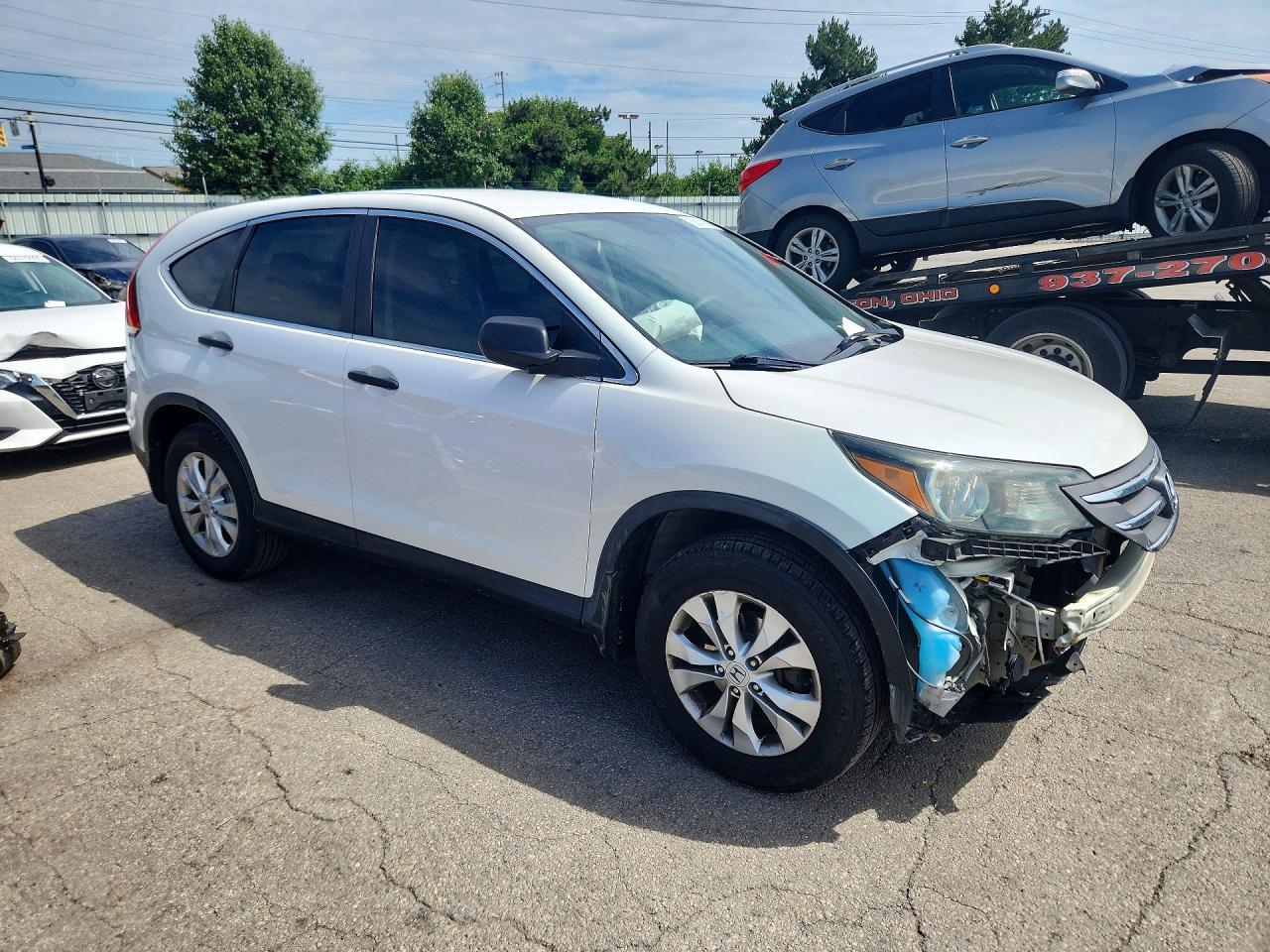 2013 Honda Cr-v Lx White vin: 5J6RM4H31DL022041