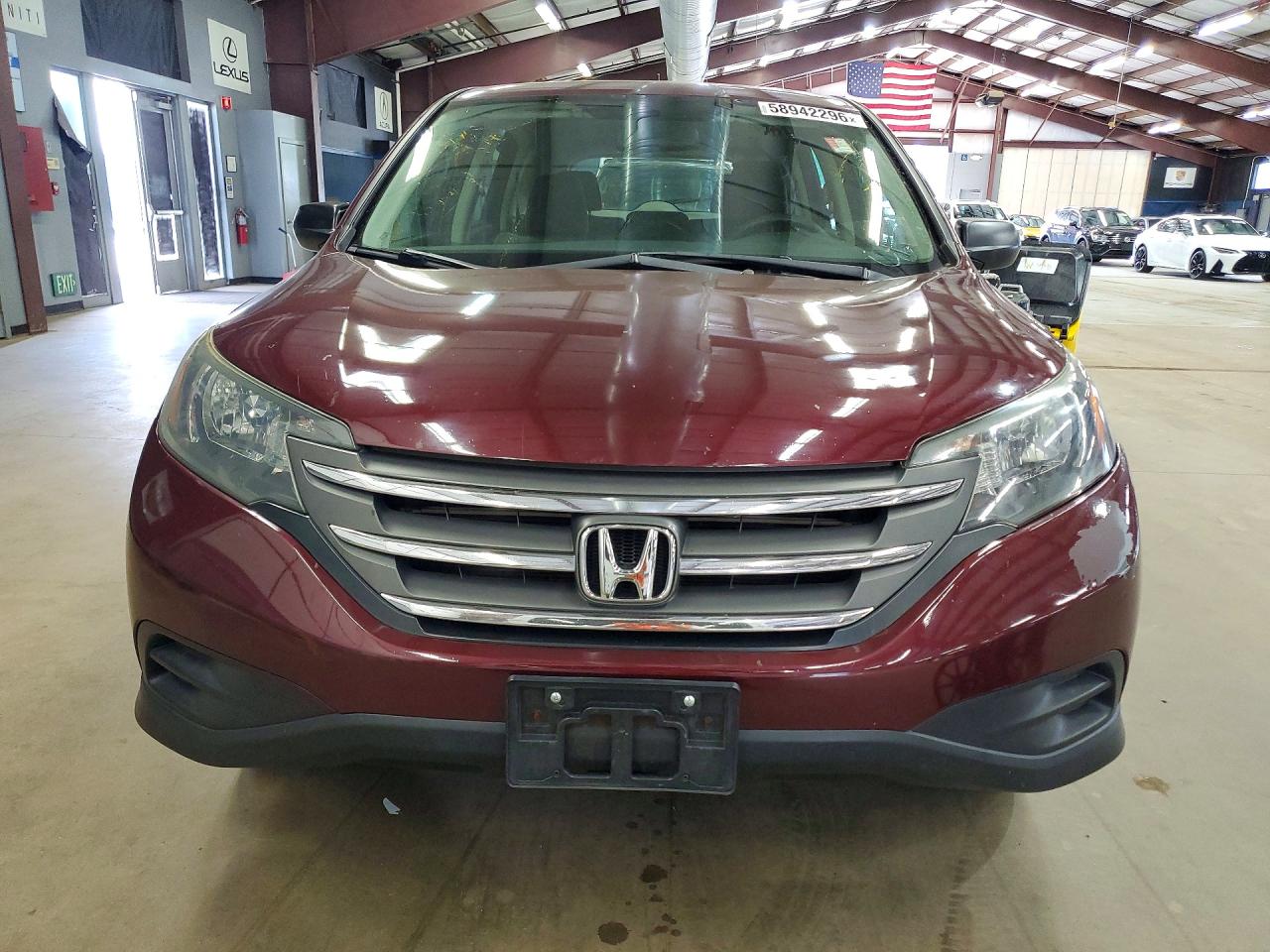 2013 Honda Cr-v Lx Burgundy vin: 5J6RM4H31DL035209