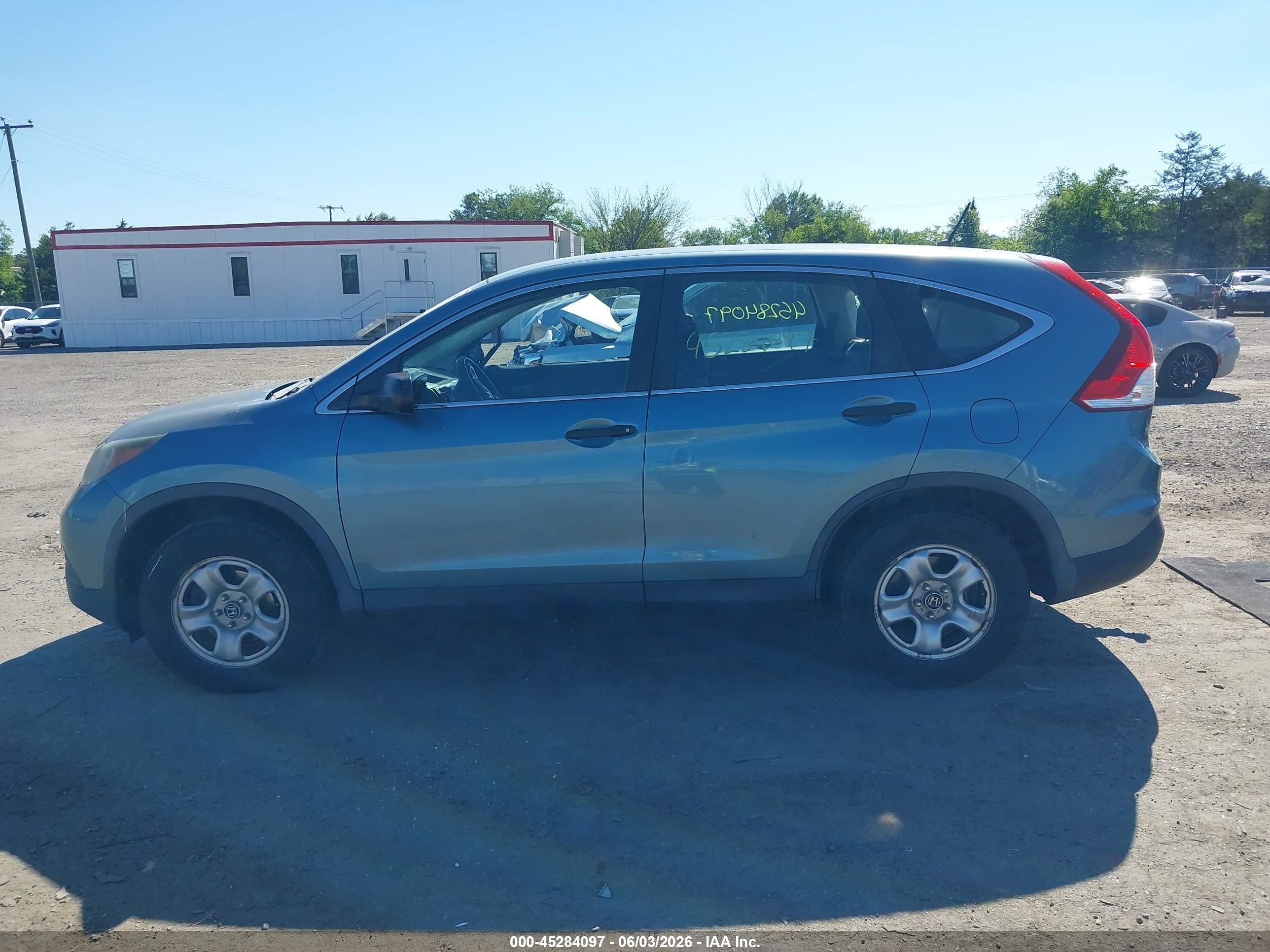 2013 Honda Cr-v Lx Blue vin: 5J6RM4H31DL047554
