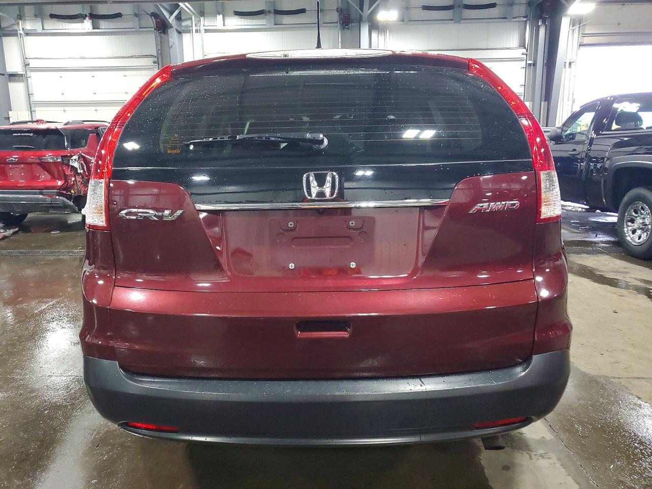 2013 Honda Cr-v Lx Burgundy vin: 5J6RM4H31DL052592