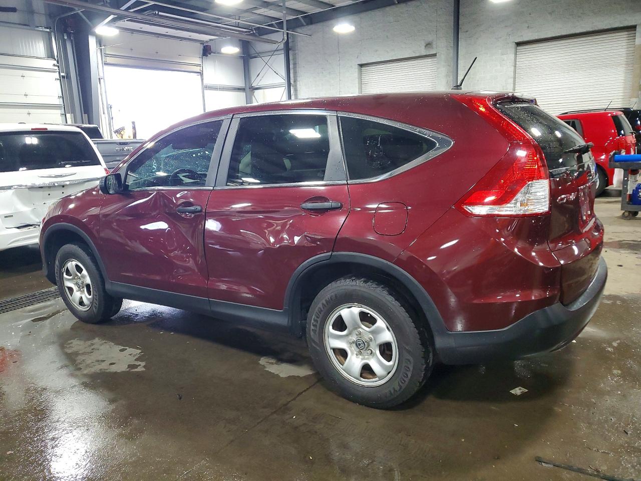 2013 Honda Cr-v Lx Burgundy vin: 5J6RM4H31DL052592