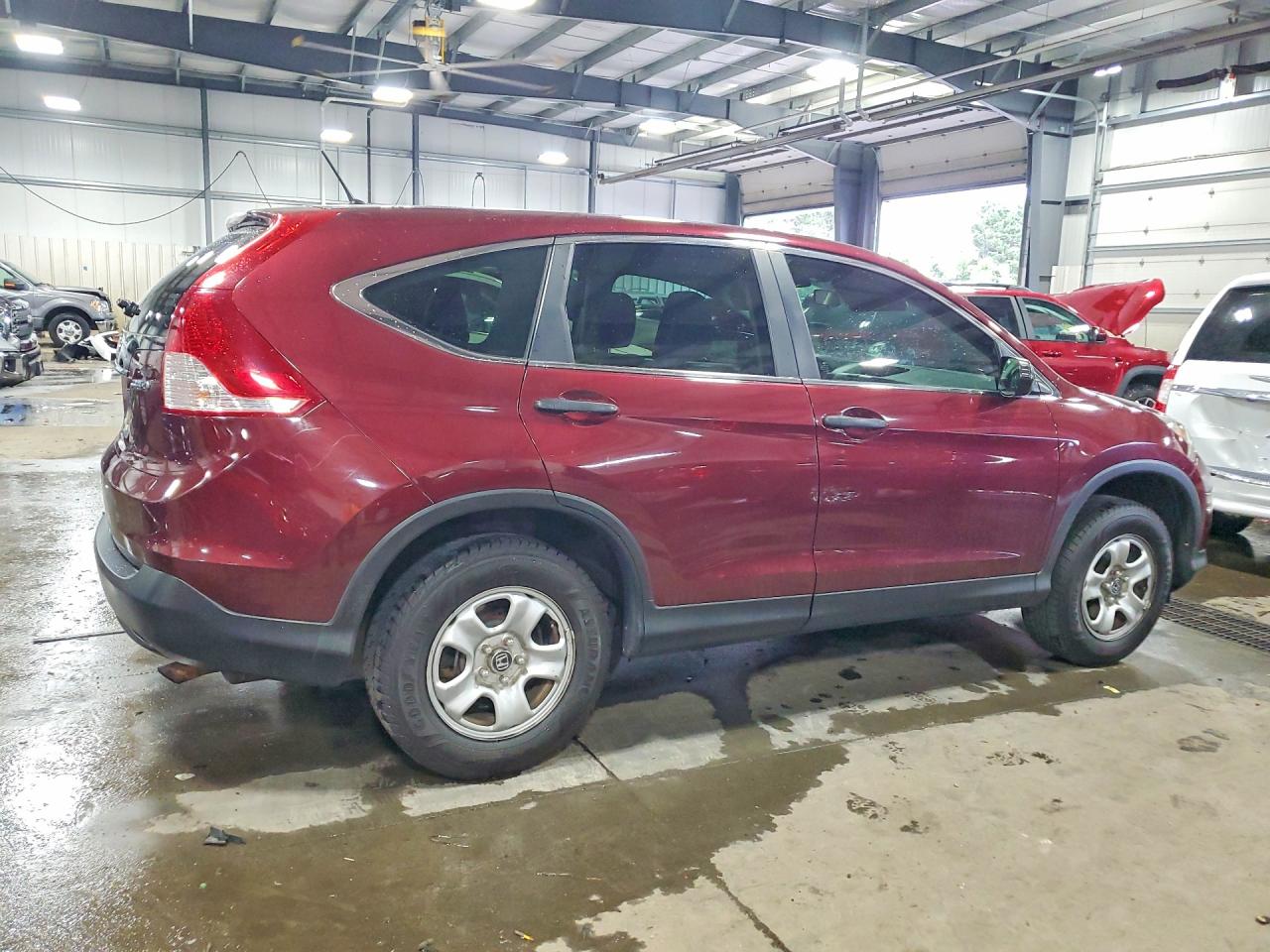 2013 Honda Cr-v Lx Burgundy vin: 5J6RM4H31DL052592
