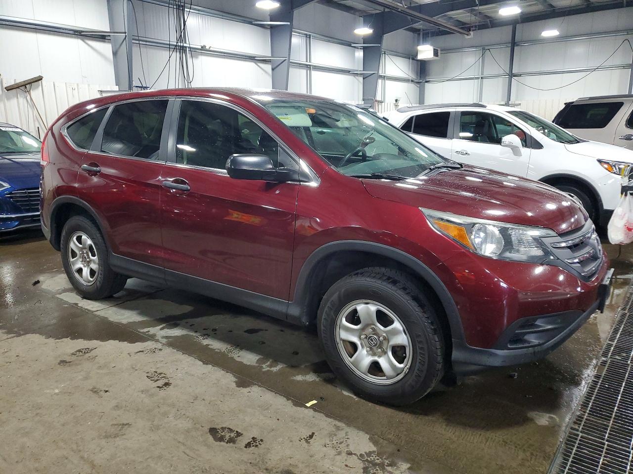 2013 Honda Cr-v Lx Burgundy vin: 5J6RM4H31DL052592
