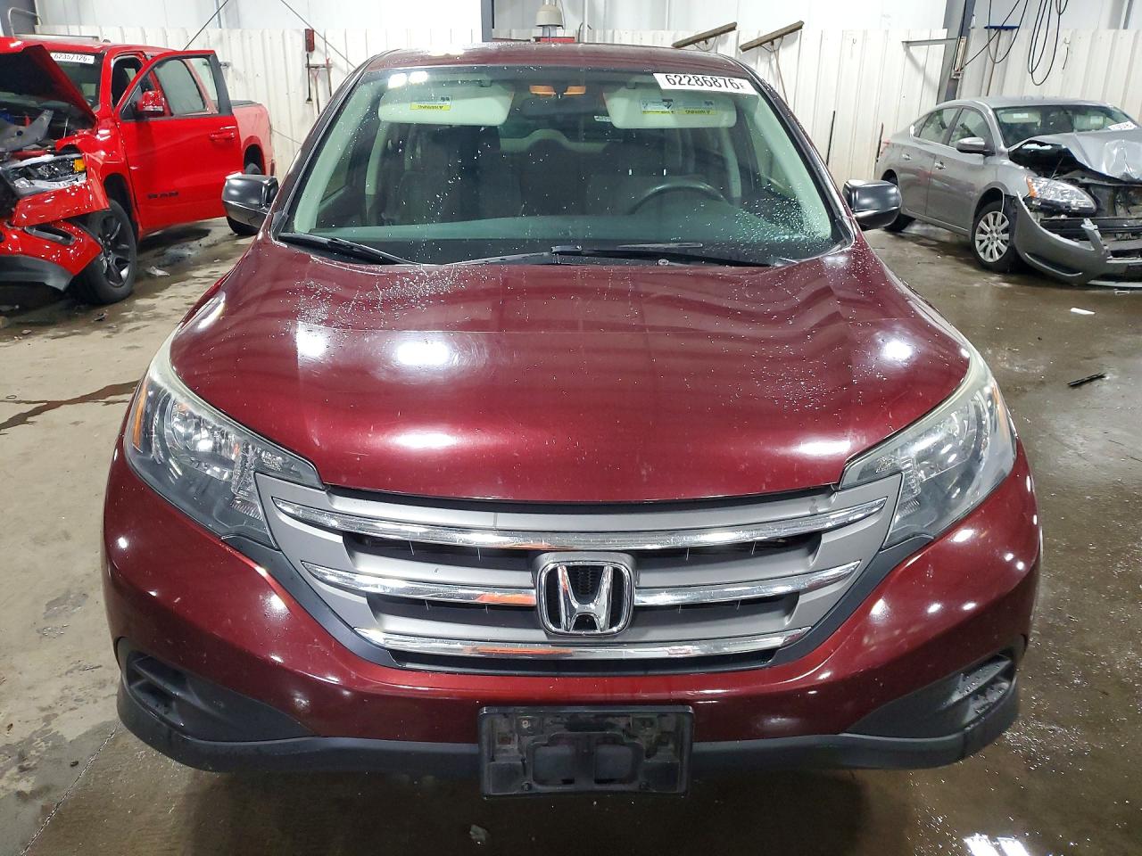 2013 Honda Cr-v Lx Burgundy vin: 5J6RM4H31DL052592