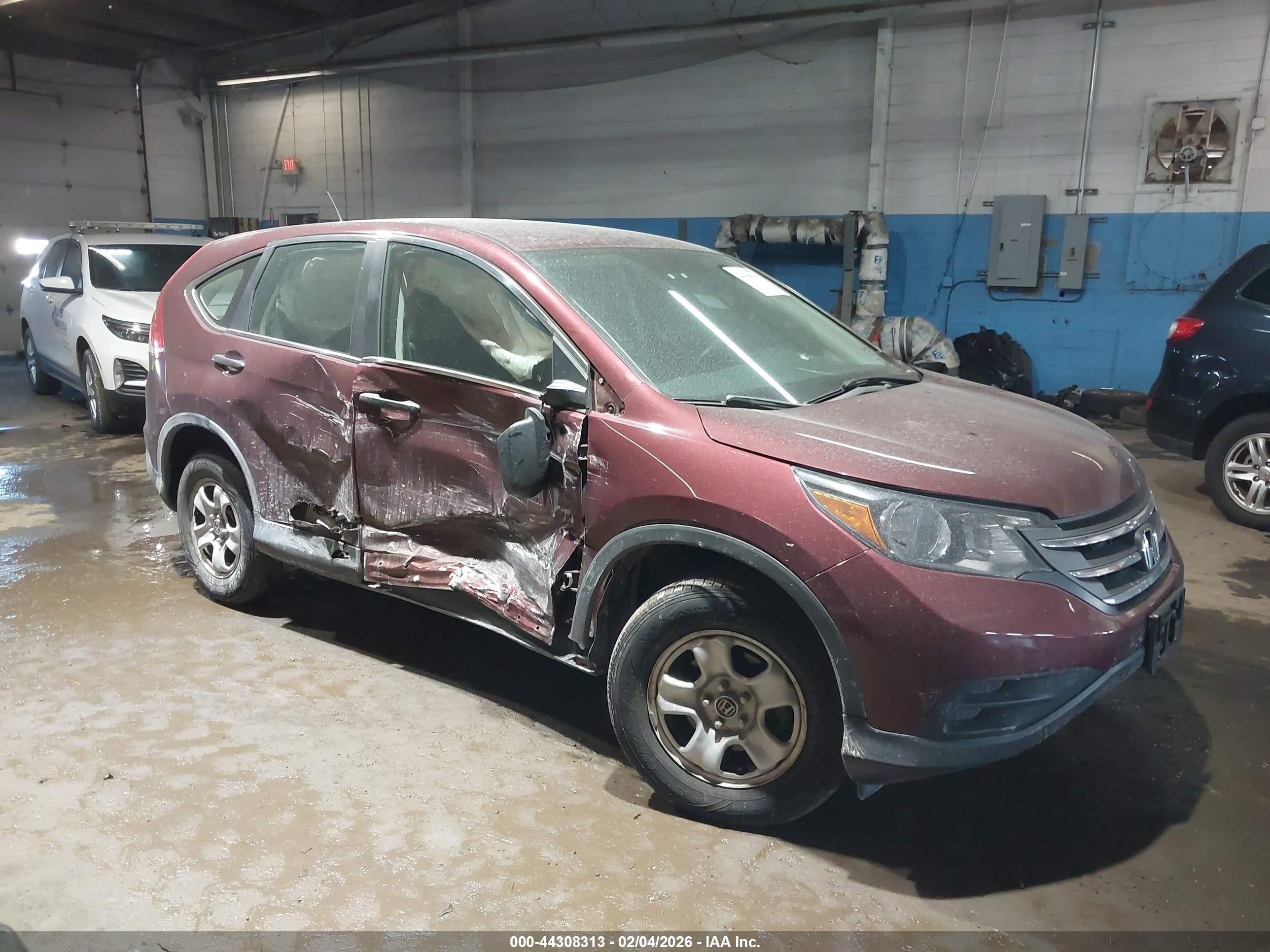 2013 Honda Cr-v Lx Maroon vin: 5J6RM4H31DL064578