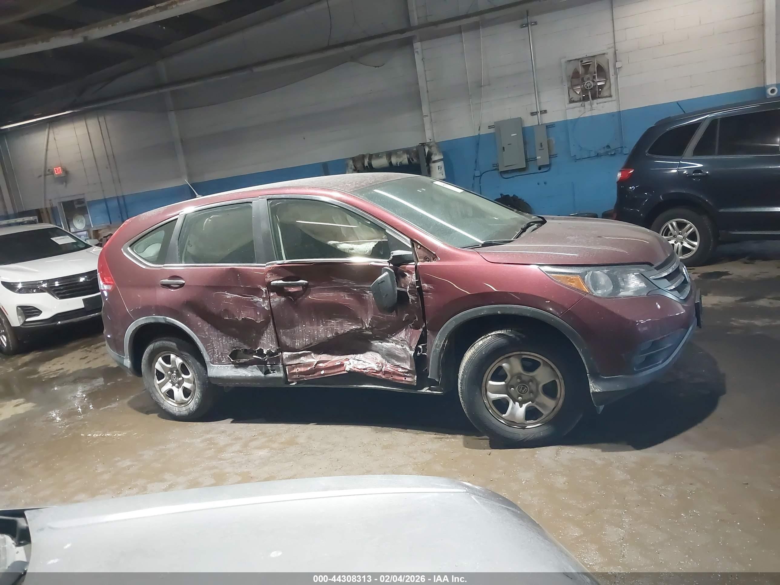 2013 Honda Cr-v Lx Maroon vin: 5J6RM4H31DL064578