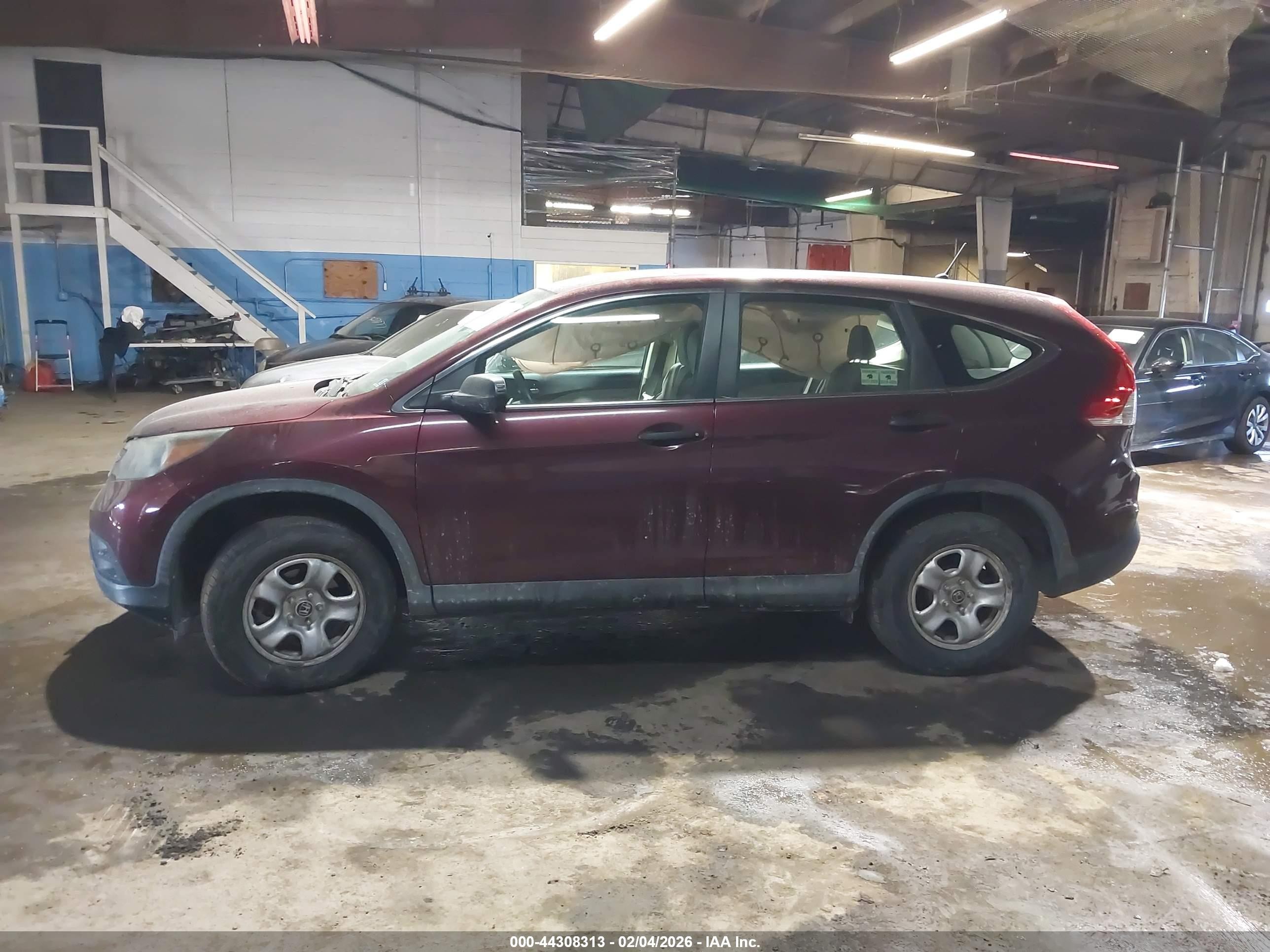2013 Honda Cr-v Lx Maroon vin: 5J6RM4H31DL064578