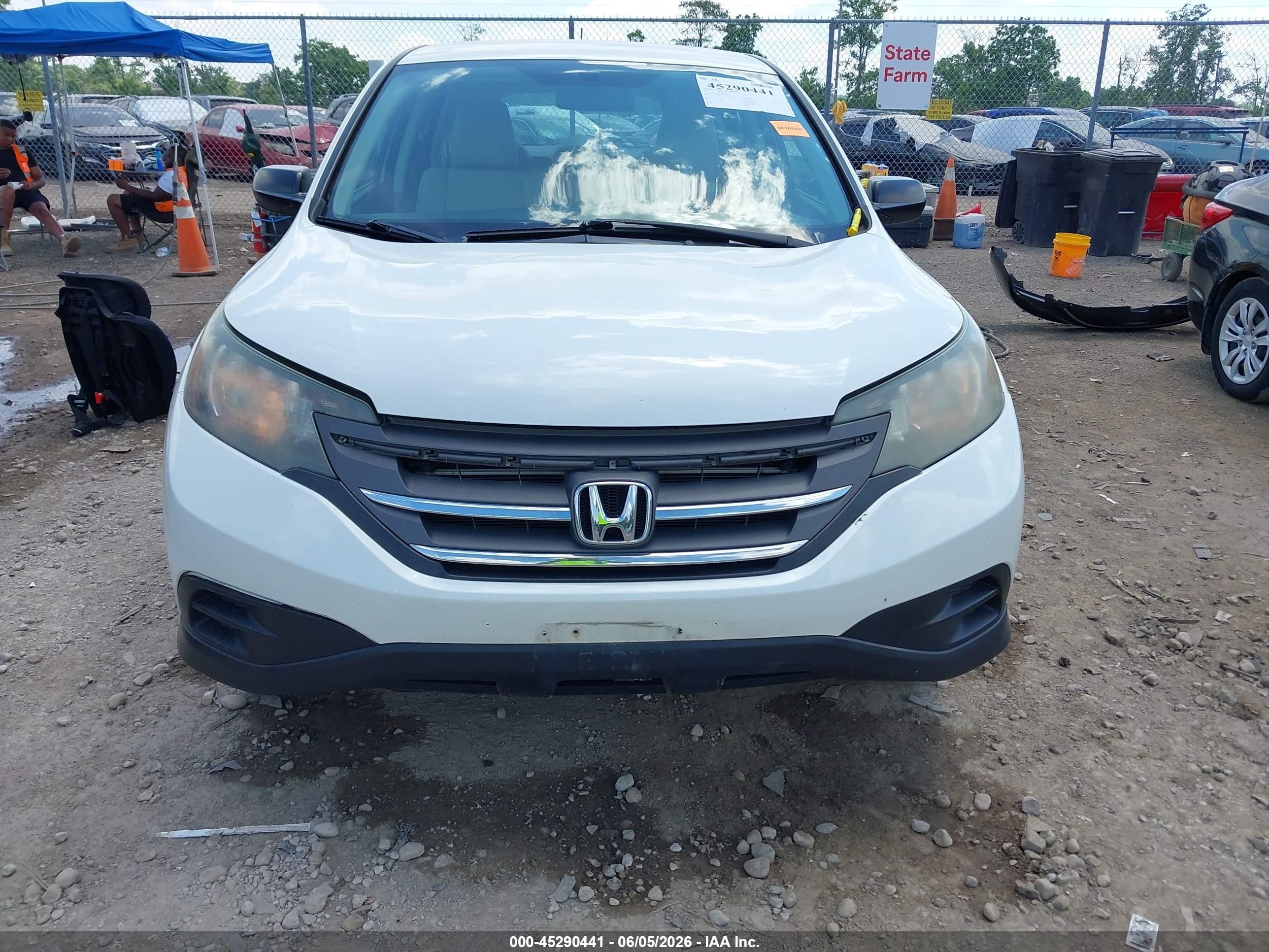 2013 Honda Cr-v Lx White vin: 5J6RM4H31DL073202