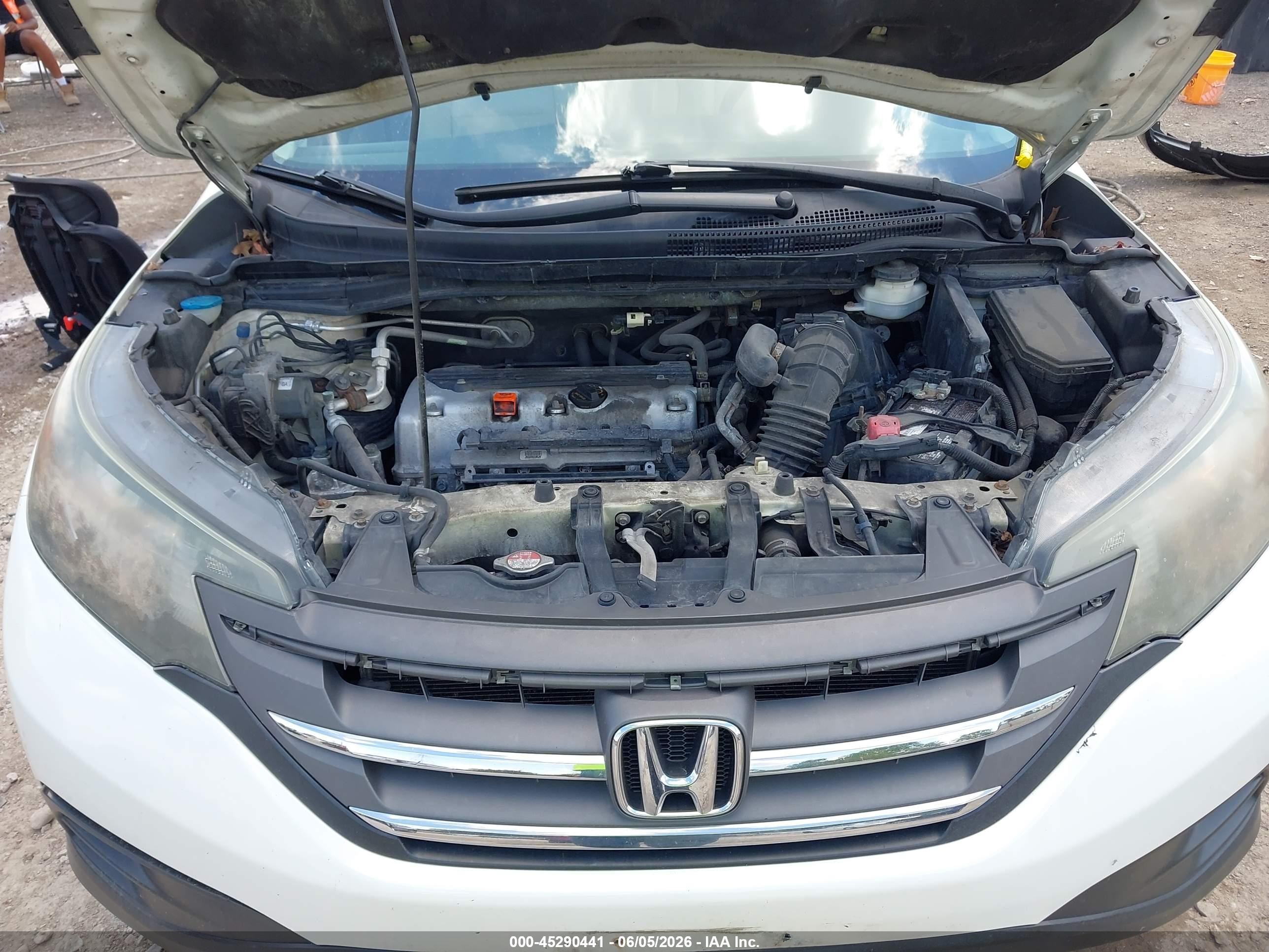 2013 Honda Cr-v Lx White vin: 5J6RM4H31DL073202