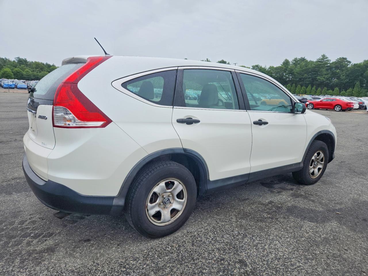 2013 Honda Cr-v Lx White vin: 5J6RM4H31DL077721