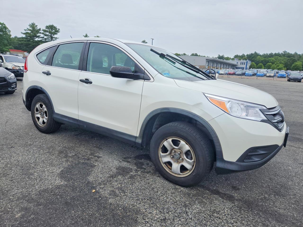 2013 Honda Cr-v Lx White vin: 5J6RM4H31DL077721