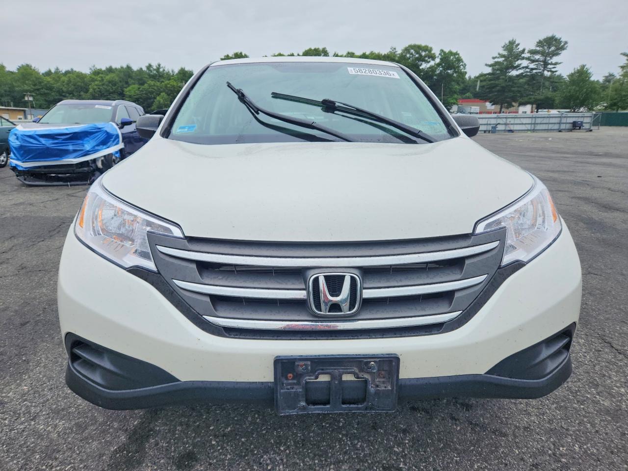 2013 Honda Cr-v Lx White vin: 5J6RM4H31DL077721